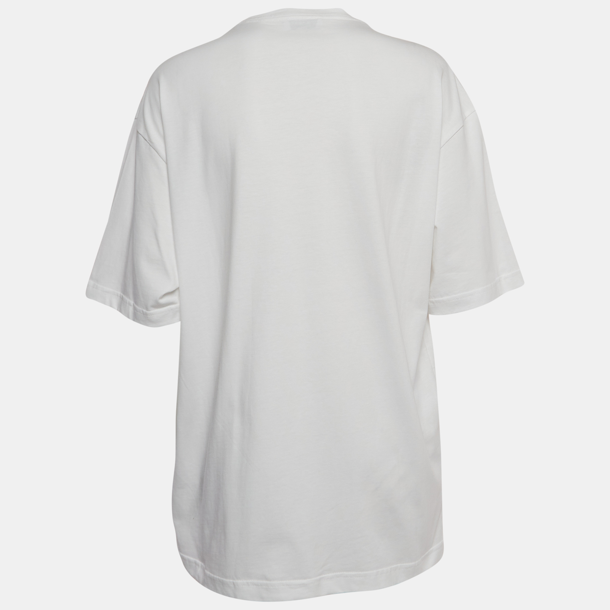 

Balenciaga White Cities Logo Print T-Shirt