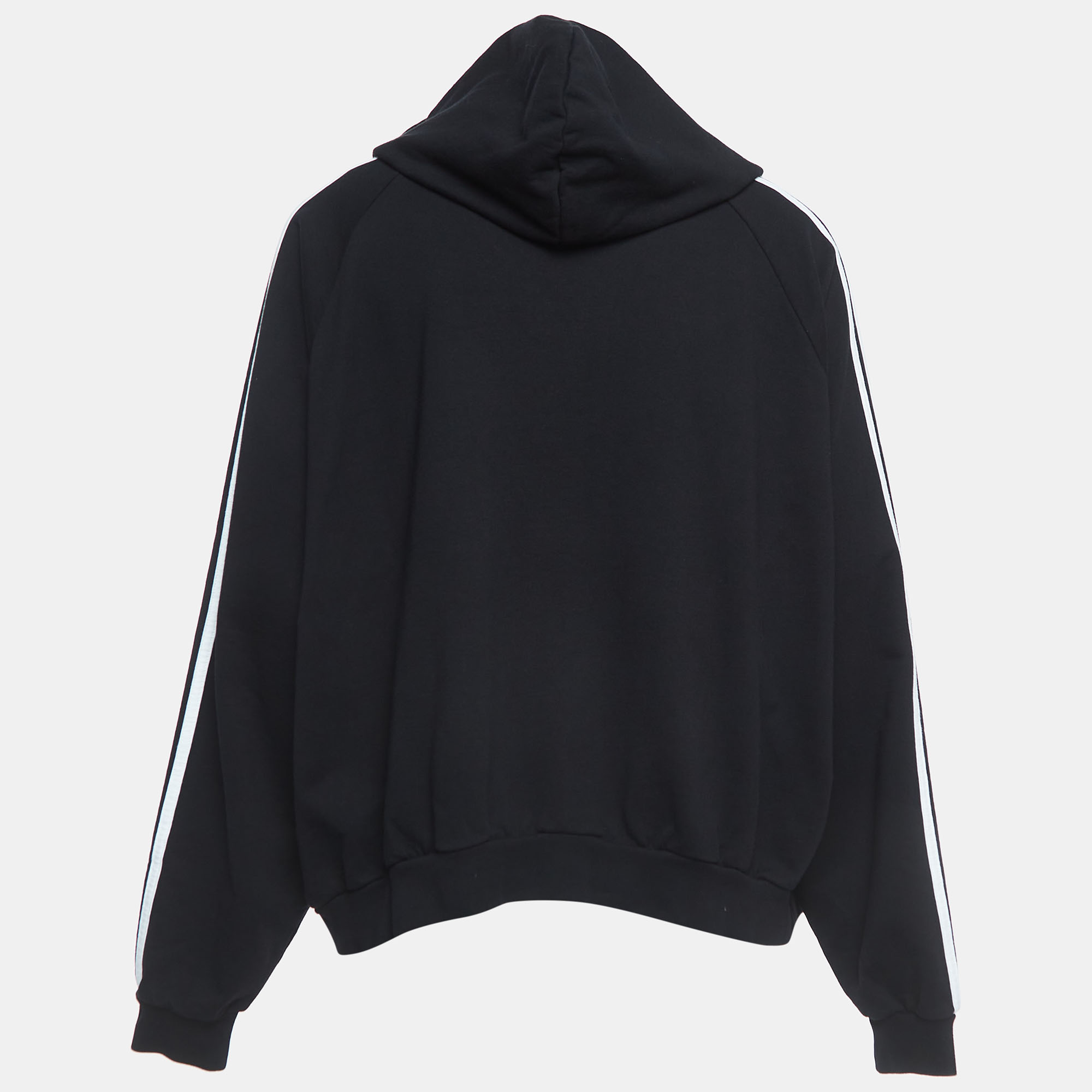

Balenciaga X Adidas Black Logo Embroidered Oversized Hoodie