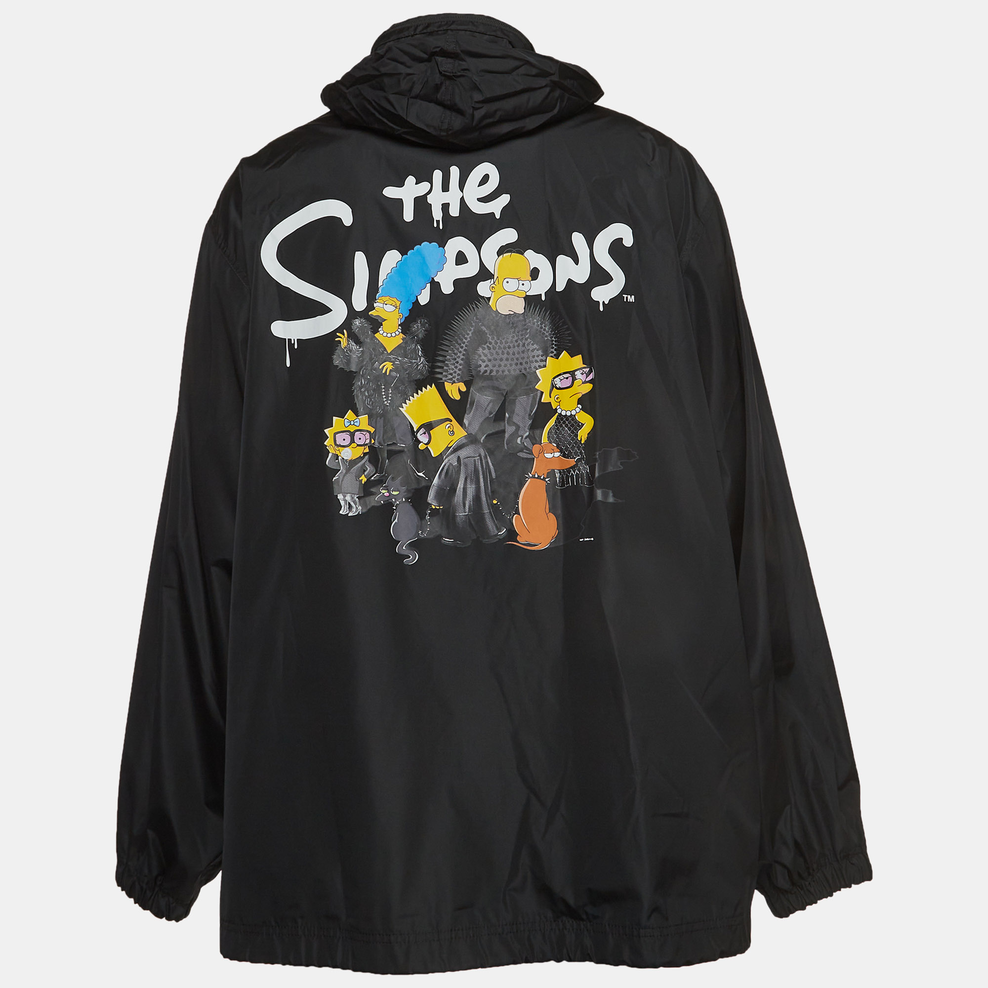 

Balenciaga X The Simpsons Graphic Printed Synthetic Windbreaker, Black