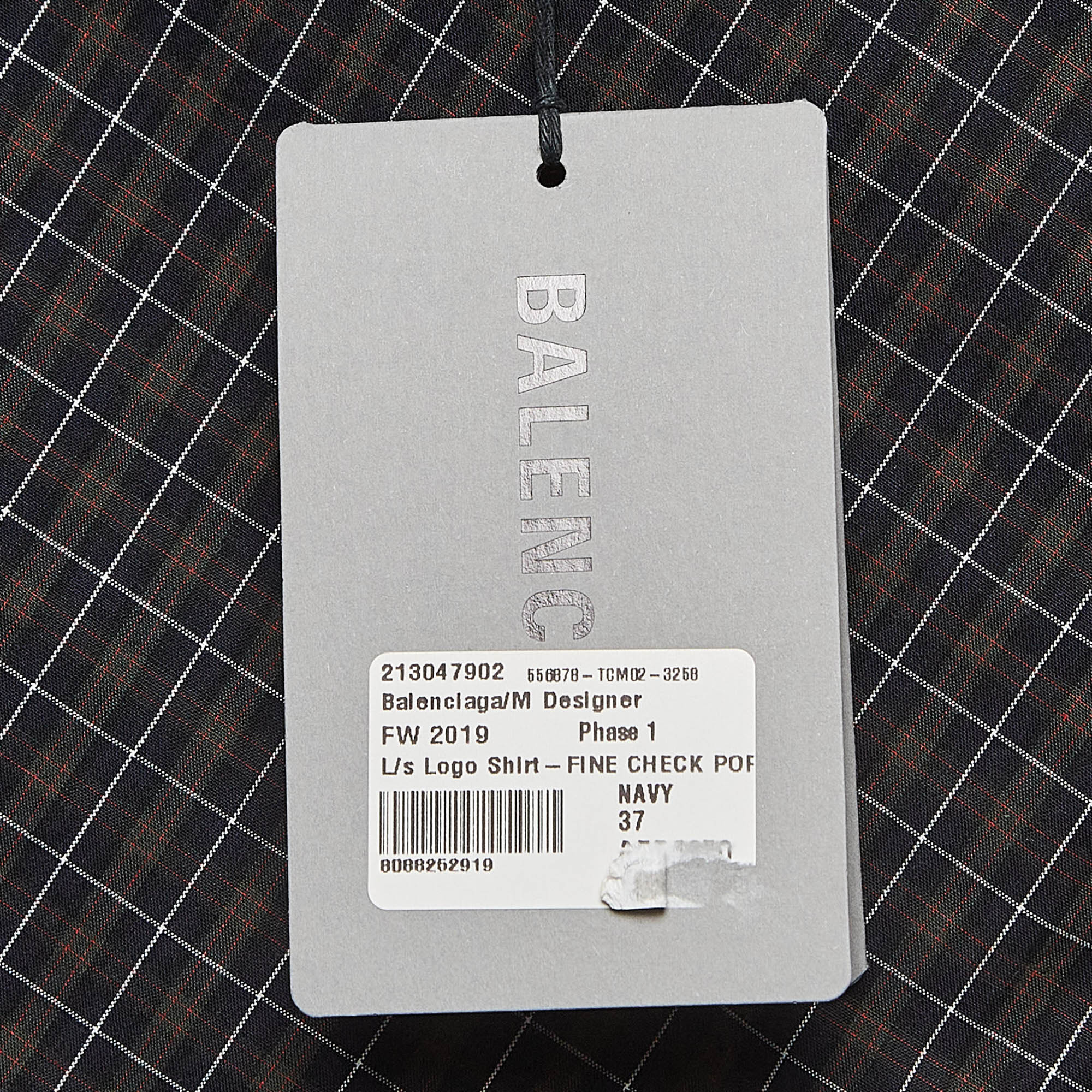 Balenciaga Multicolor Plaid Cotton Buttoned Up Shirt XS 