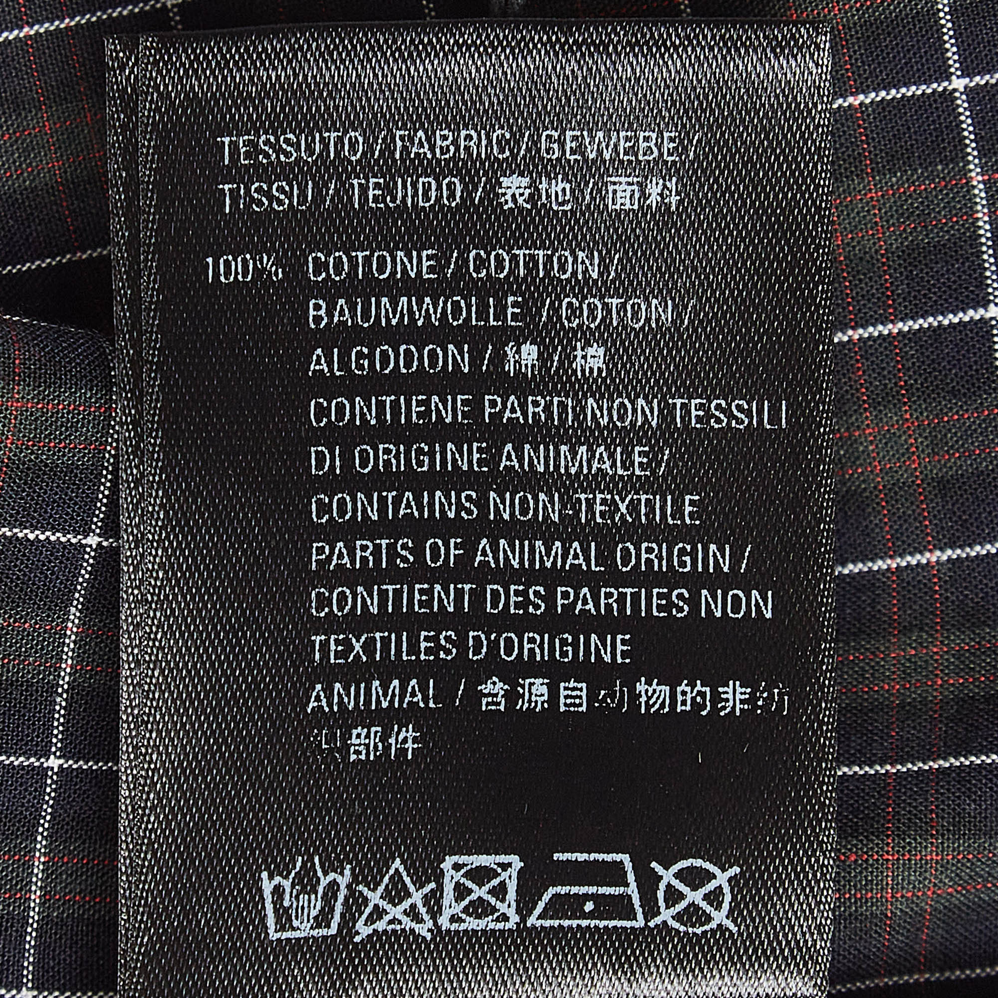 Balenciaga Multicolor Plaid Cotton Buttoned Up Shirt XS 