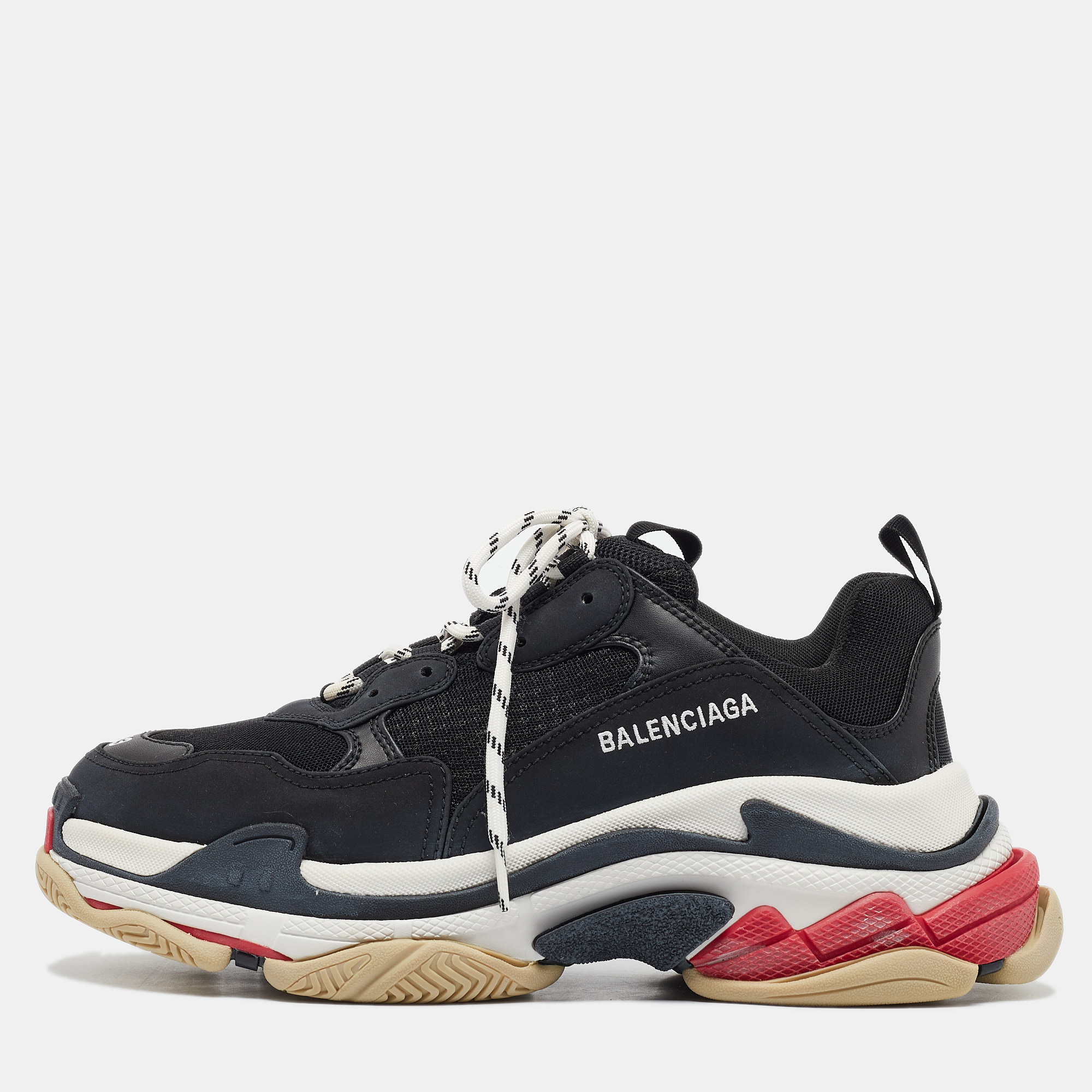 Balenciaga Black Mesh and Leather Triple S Low Top Sneakers Men price in Dubai UAE Compare Prices