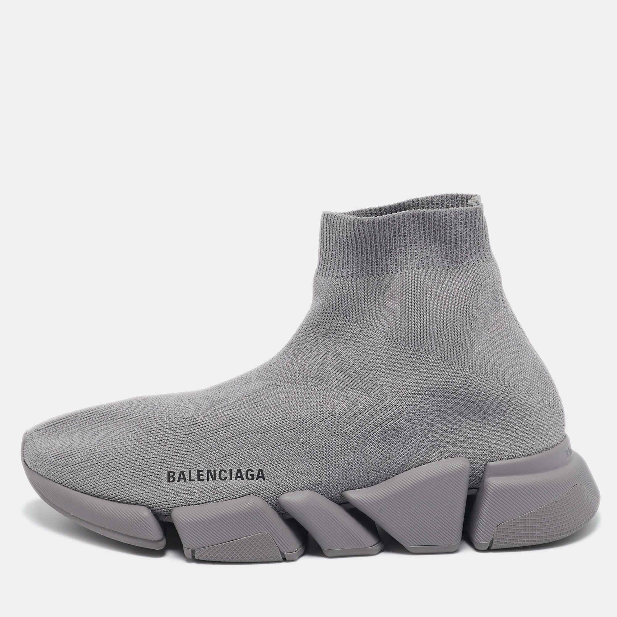 

Balenciaga Grey Knit Fabric Speed Trainer Sneakers Size