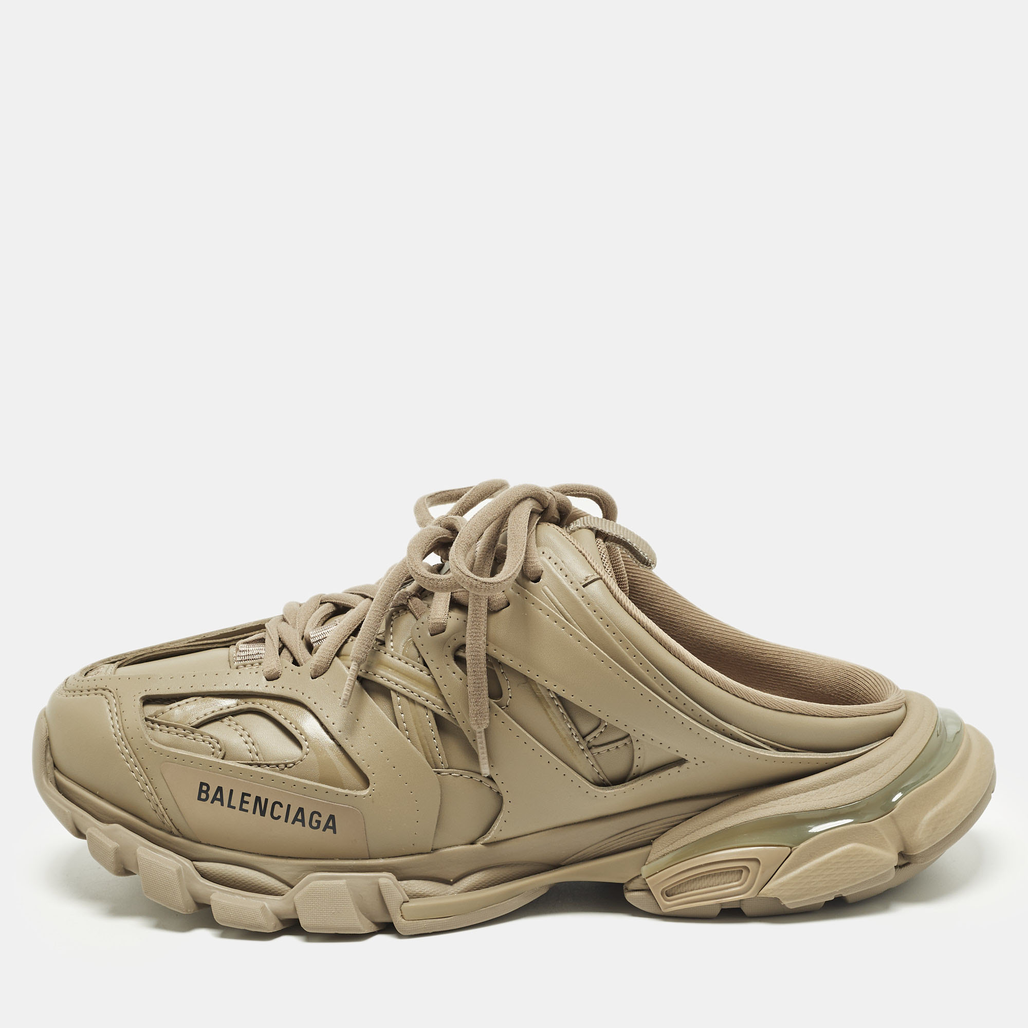 

Balenciaga Track Size  Beige Faux Leather Mules Sneakers