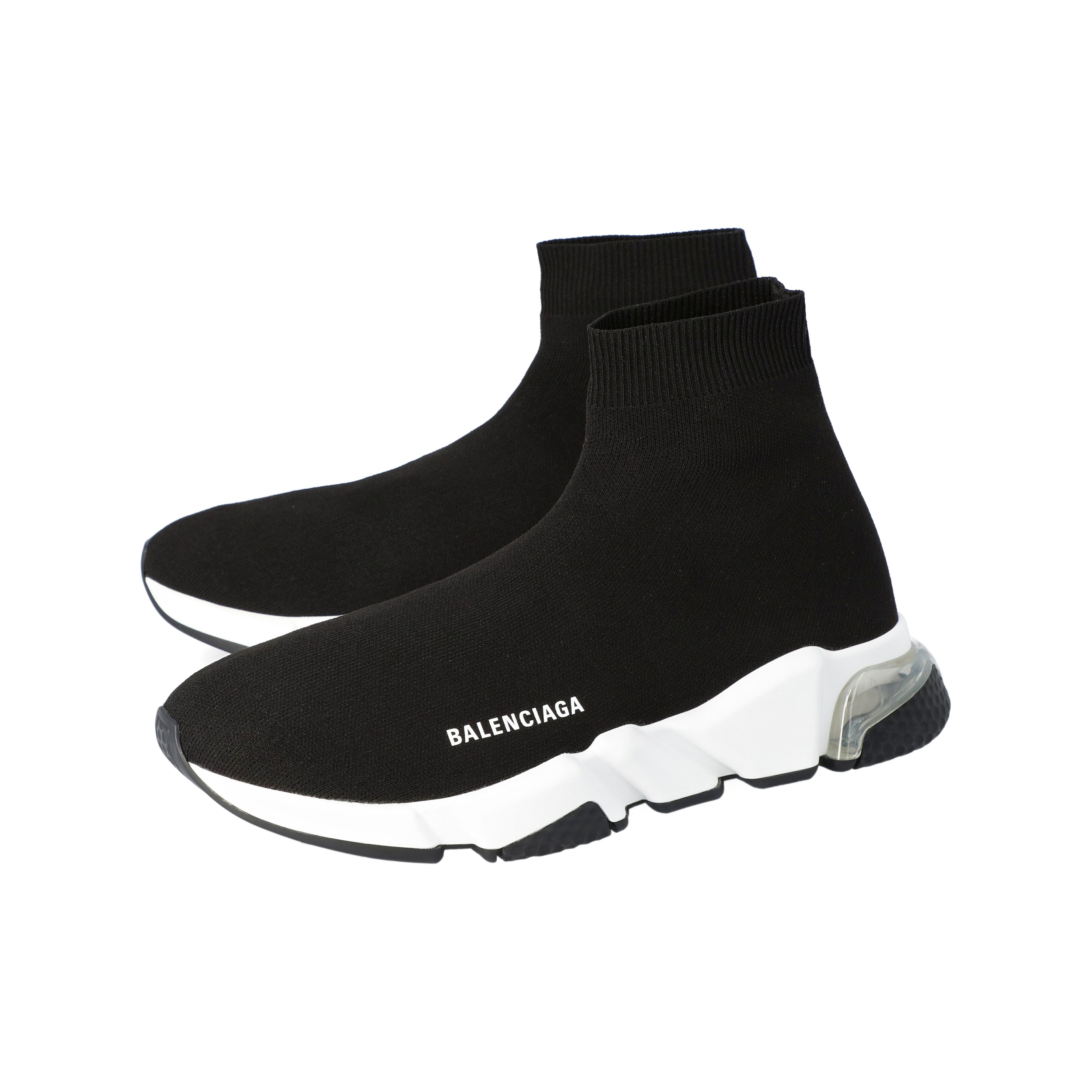 Balenciaga Black Knit Speed Clear Sole Sneakers Size 45 Balenciaga | TLC