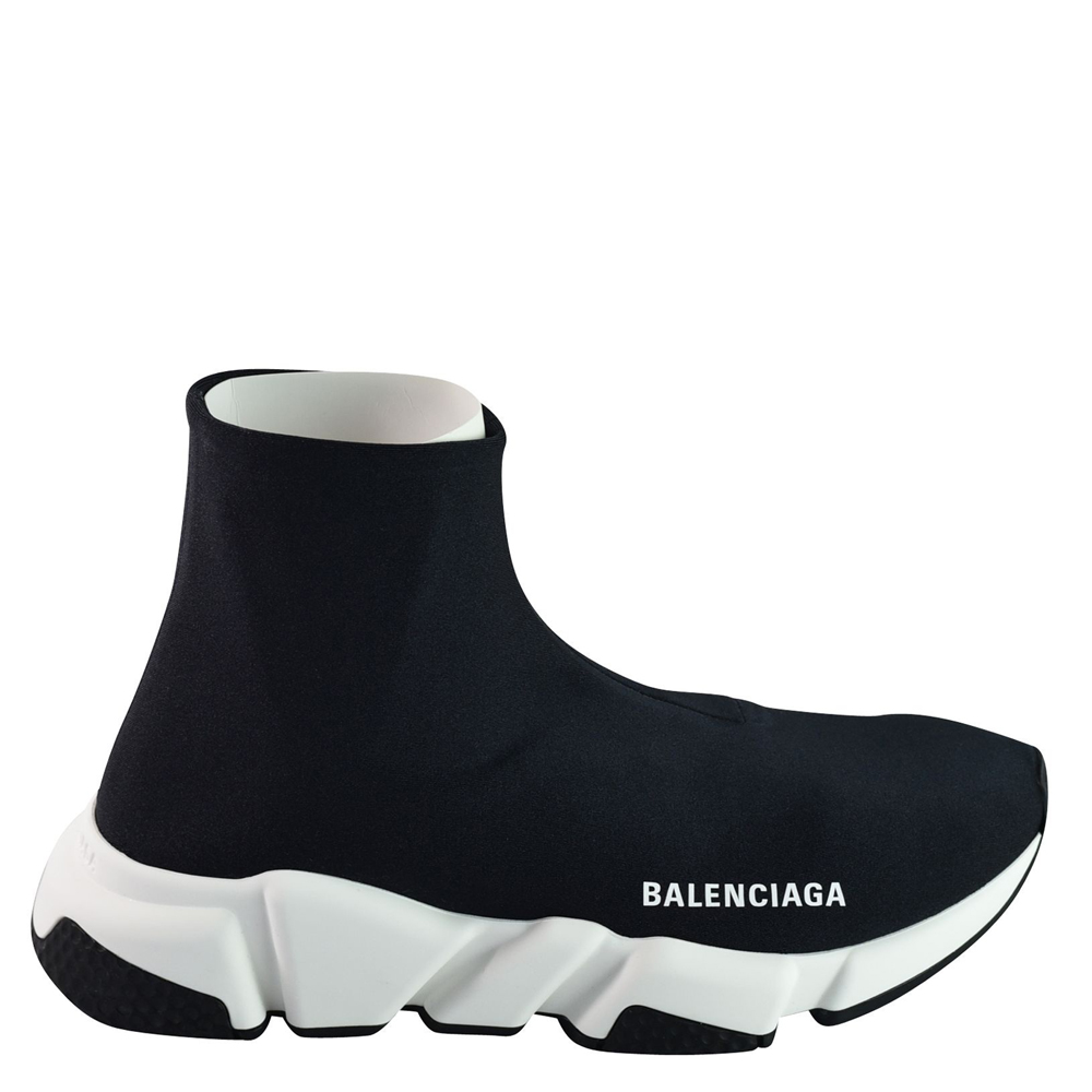 Pre Owned Balenciaga Black Stretch Sneaker Size 39