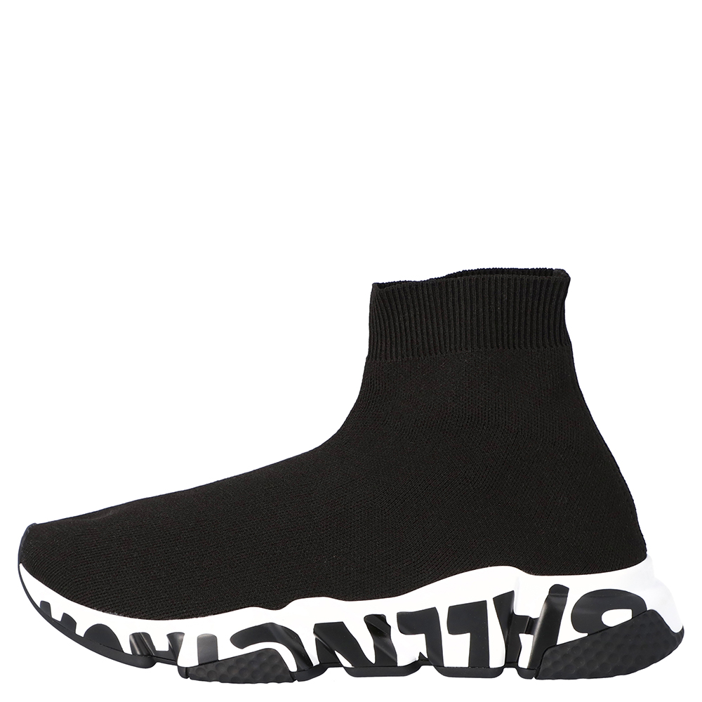 

Balenciaga Black Speed 'Graffiti' Trainers Size EU