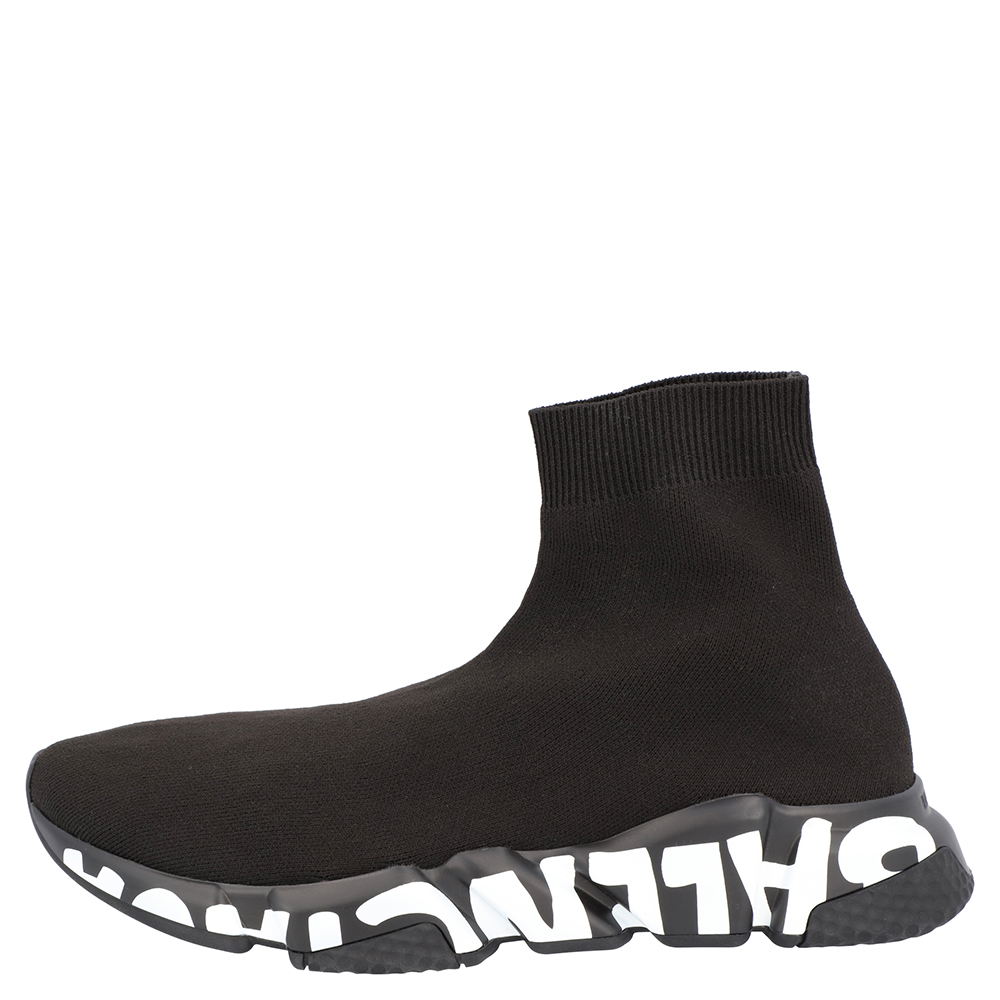 

Balenciaga Black Speed 'Graffiti' Trainers Size EU