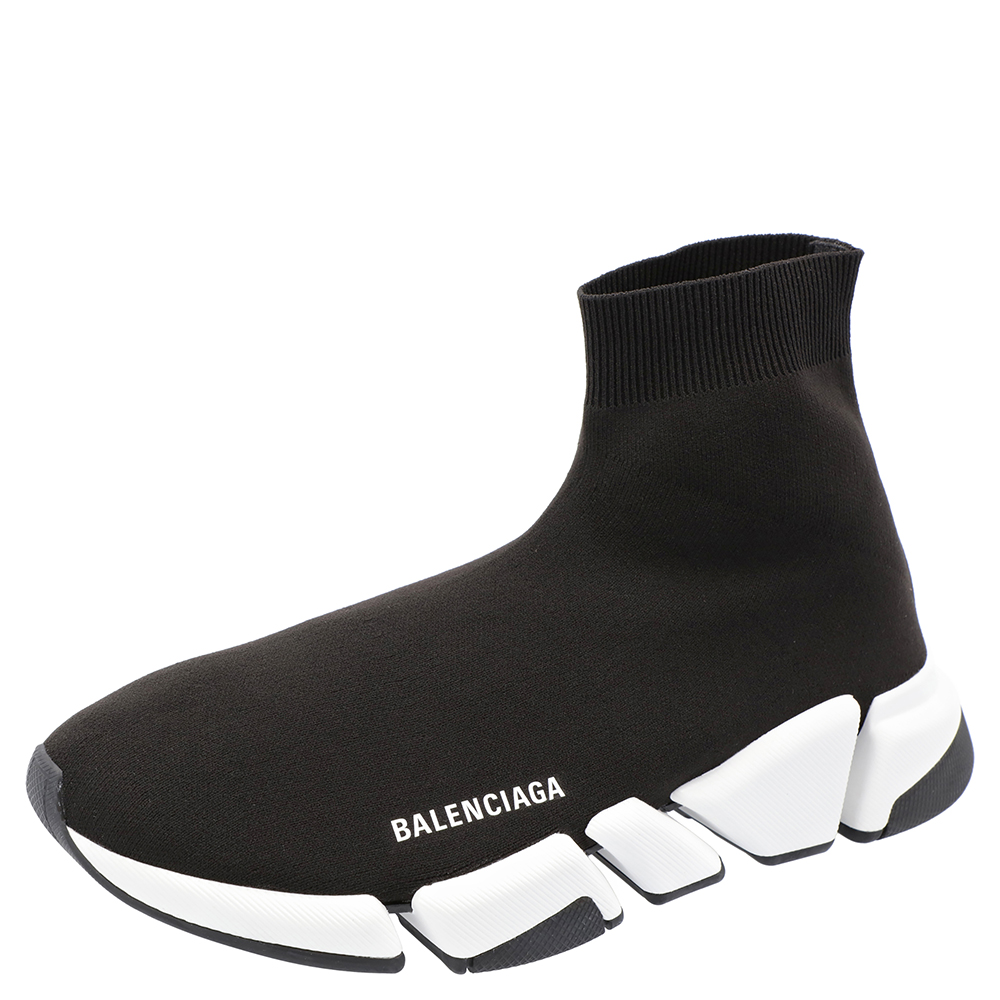 balenciaga black and white boots