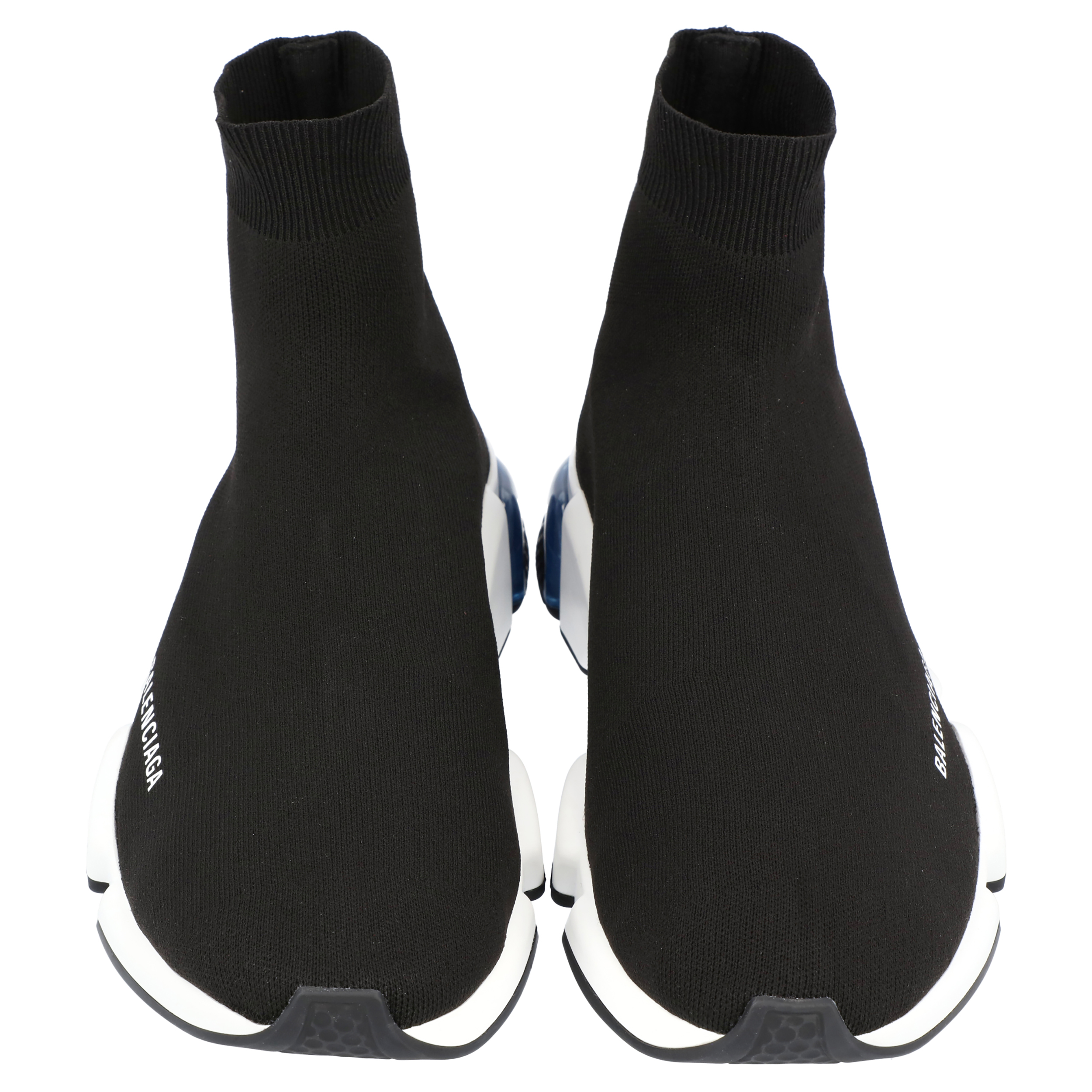

Balenciaga Black/White Speed Clear Sole Sneakers Size