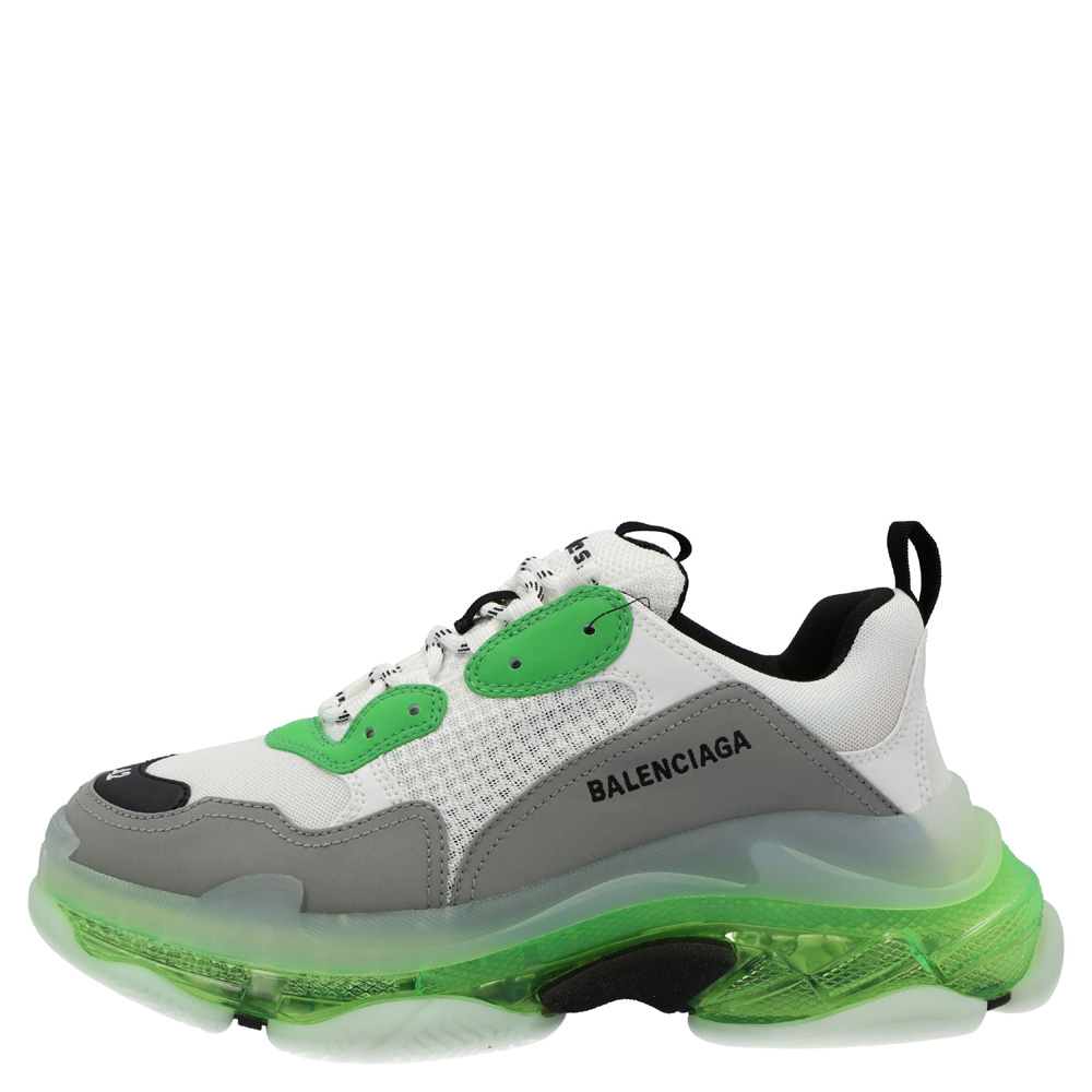 

Balenciaga Green Triple S Clear Sole Sneakers Size EU