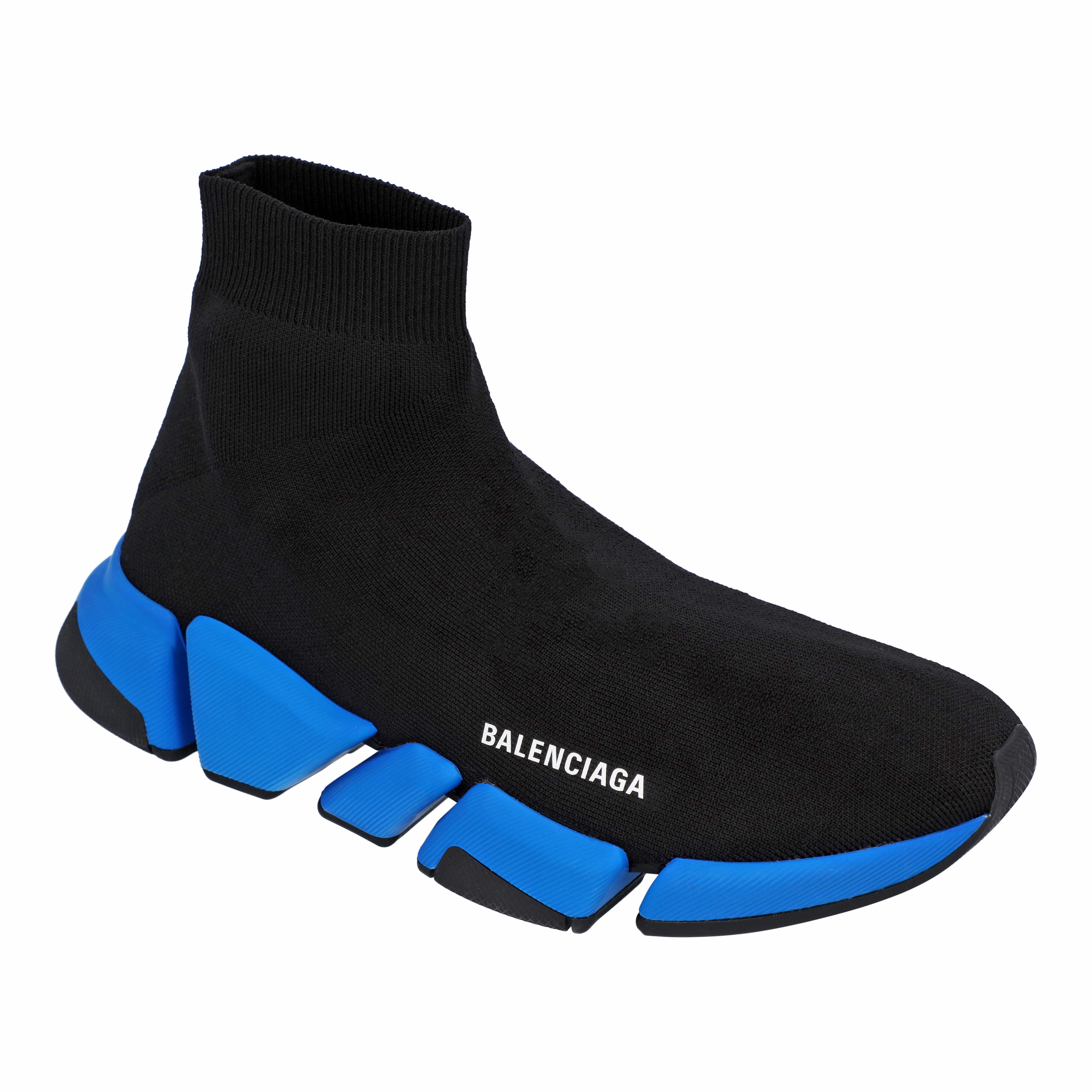 black and blue balenciaga shoes