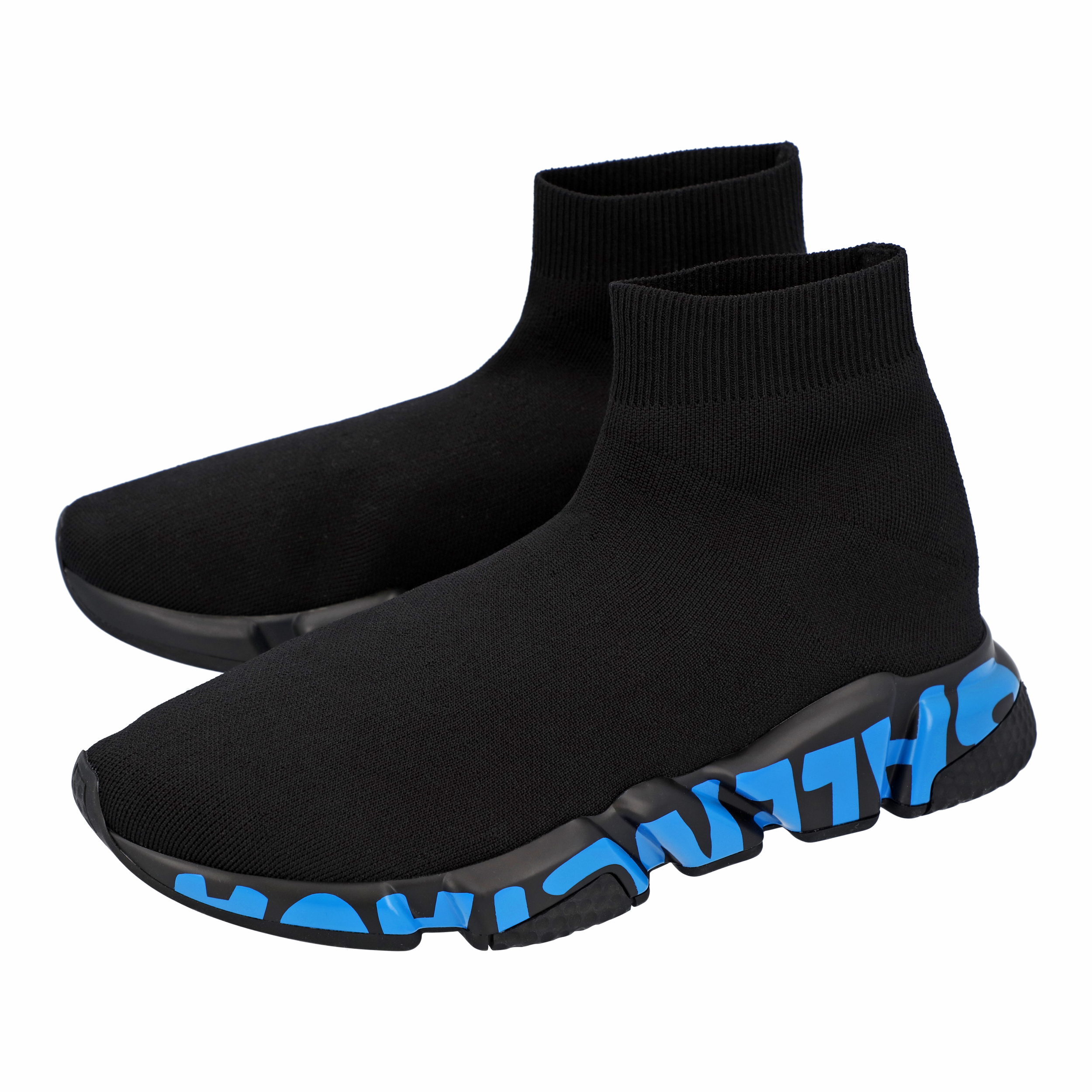 

Balenciaga Black/Blue Speed Sneaker Graffiti EU