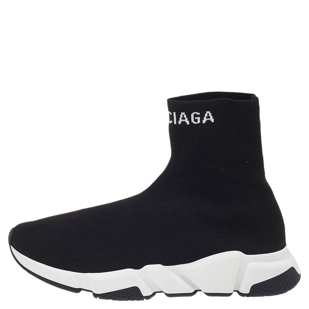 

Balenciaga Black Stretch Knit Speed Trainer Sneakers Size