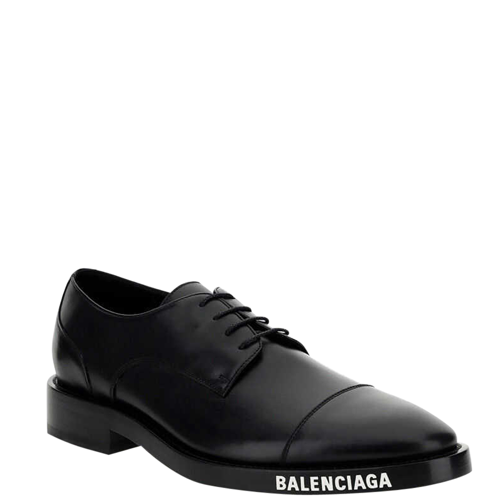 

Balenciaga Black Leather Derby Shoes Size IT