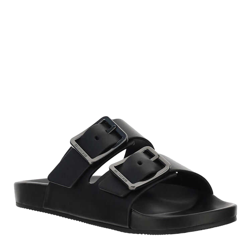 

Balenciaga Black smooth sheepskin Mallorca Platform Sandals Size IT