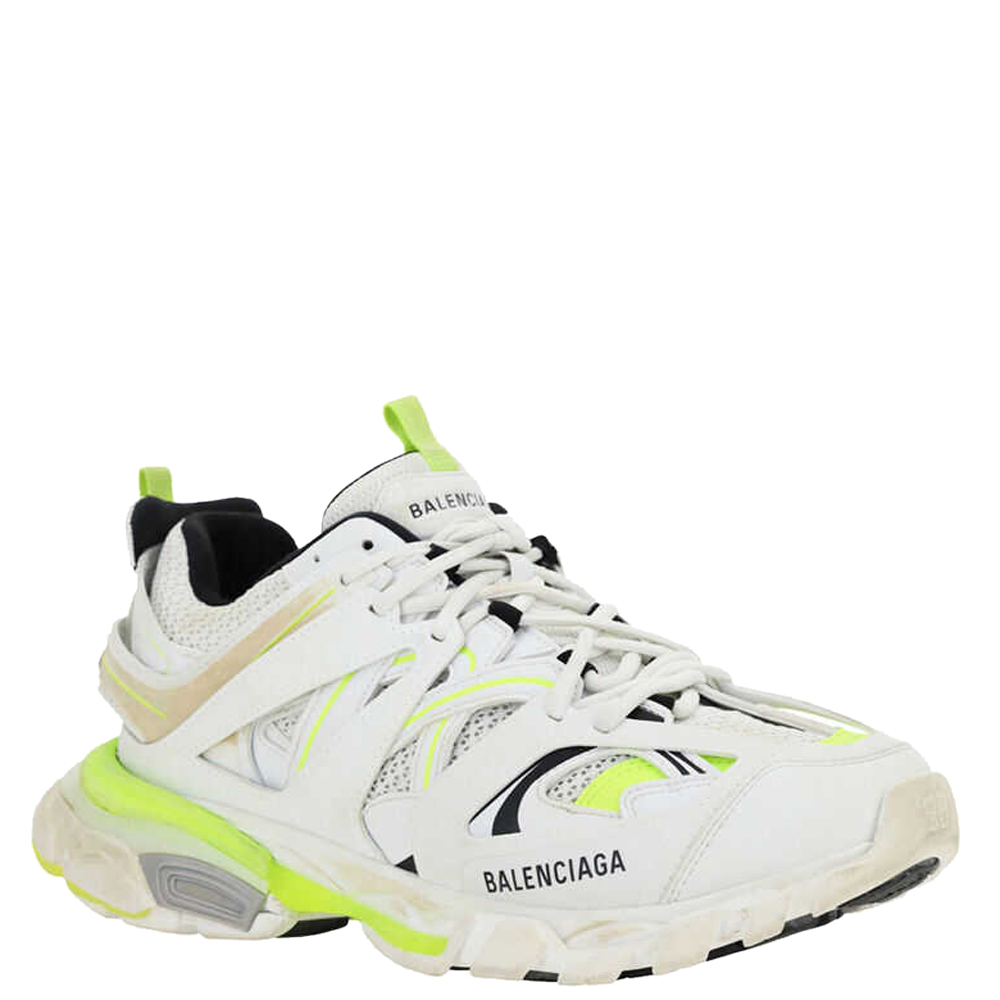 

Balenciaga White/Fluo Yellow Track Sneakers Size IT, Multicolor