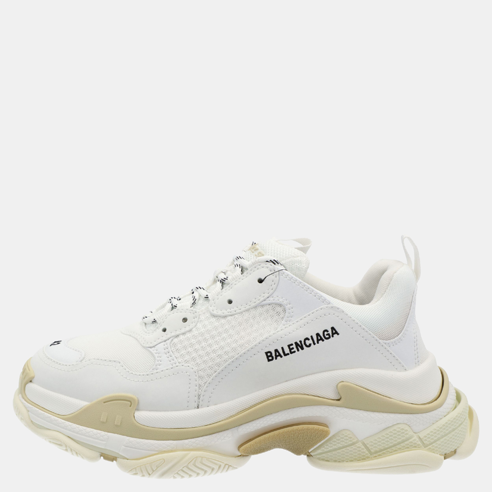 

Balenciaga White Leather Triple S Sneaker Size EU