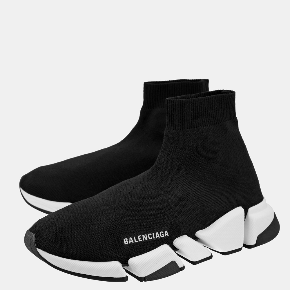 

Balenciaga Black/White Speed 2.0 Sneakers Size EU