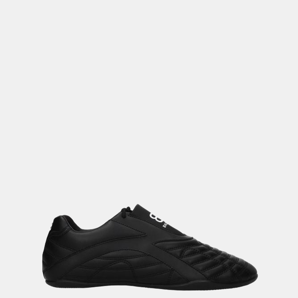 

Balenciaga Black Leather Zen Sneakers Size US 8