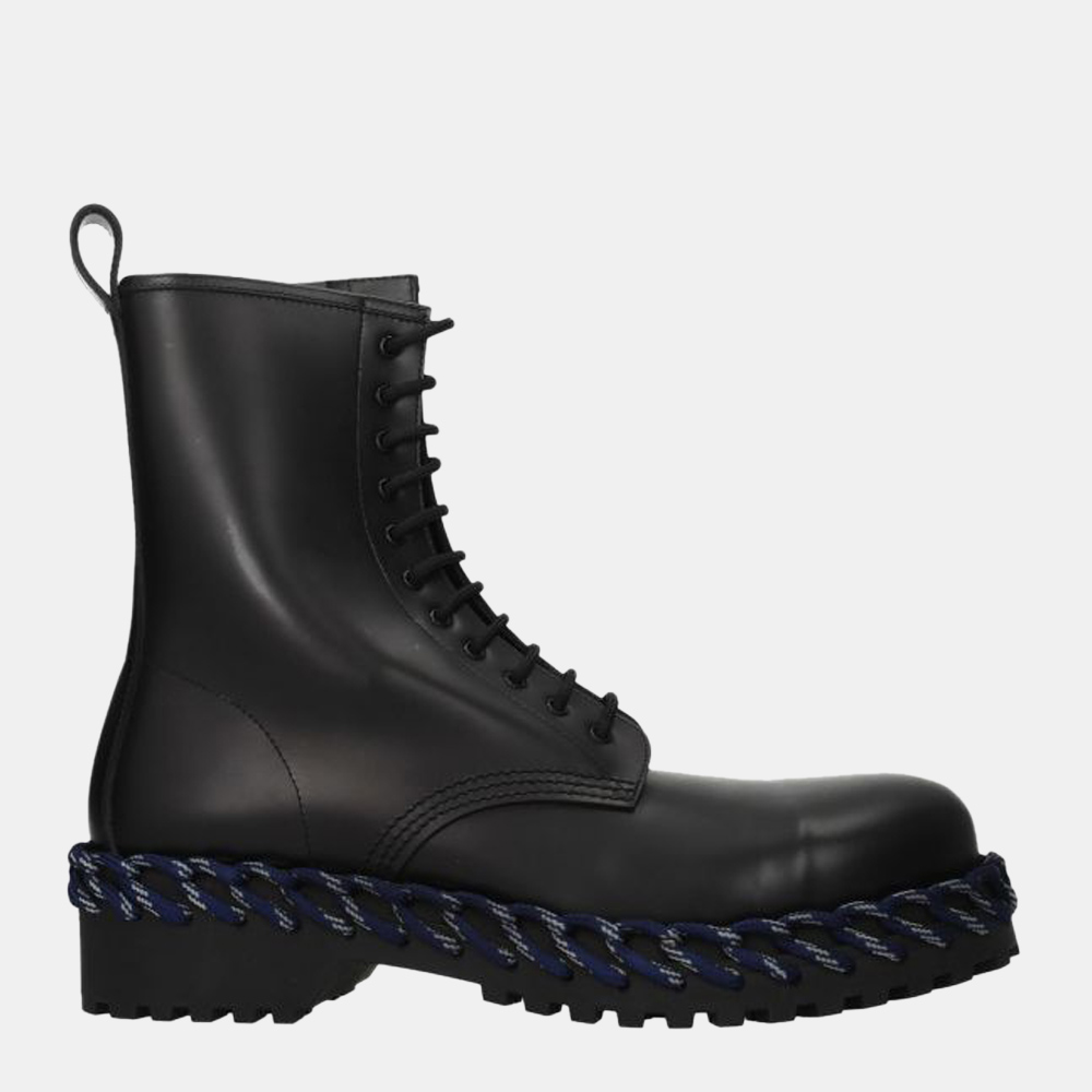 

Balenciaga Black Leather Ankle Boots Size US 9 EU