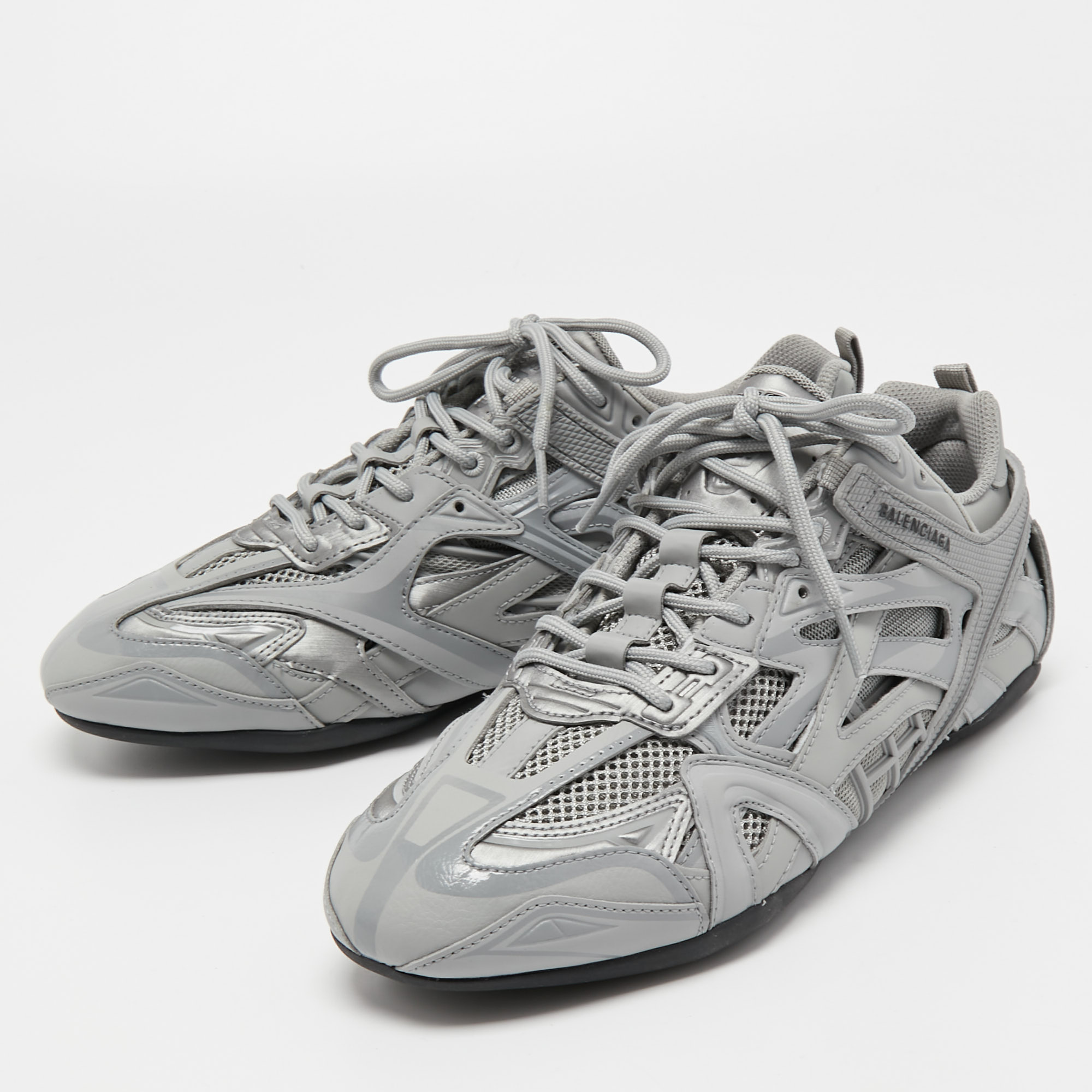 

Balenciaga Grey Mesh and Leather Track Sneakers Size