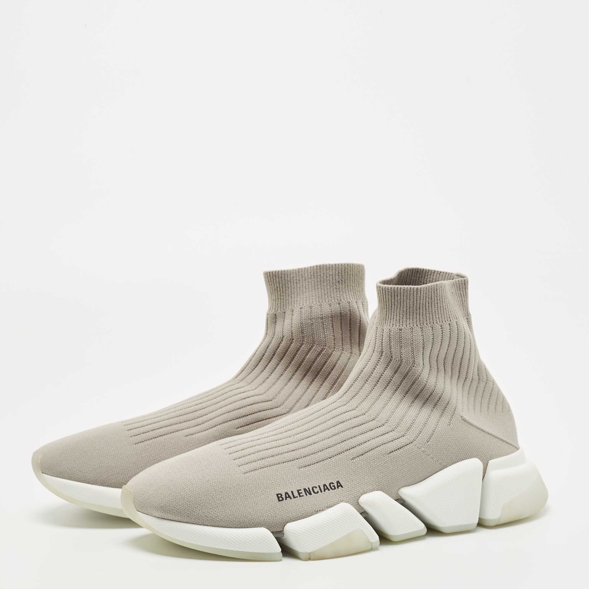 

Balenciaga Grey Knit Speed Trainer Sneakers Size