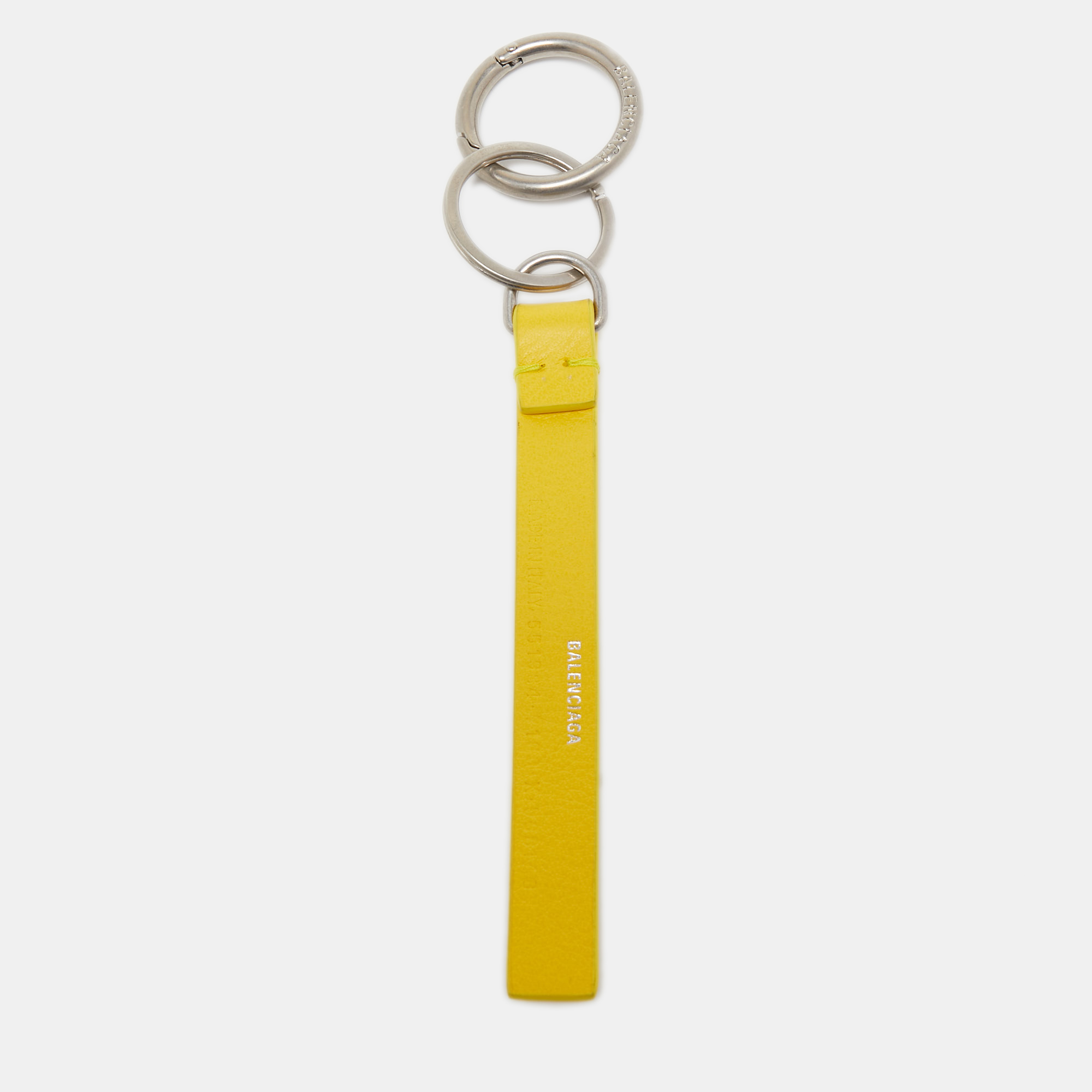 

Balenciaga Yellow Leather Rings Key Holder