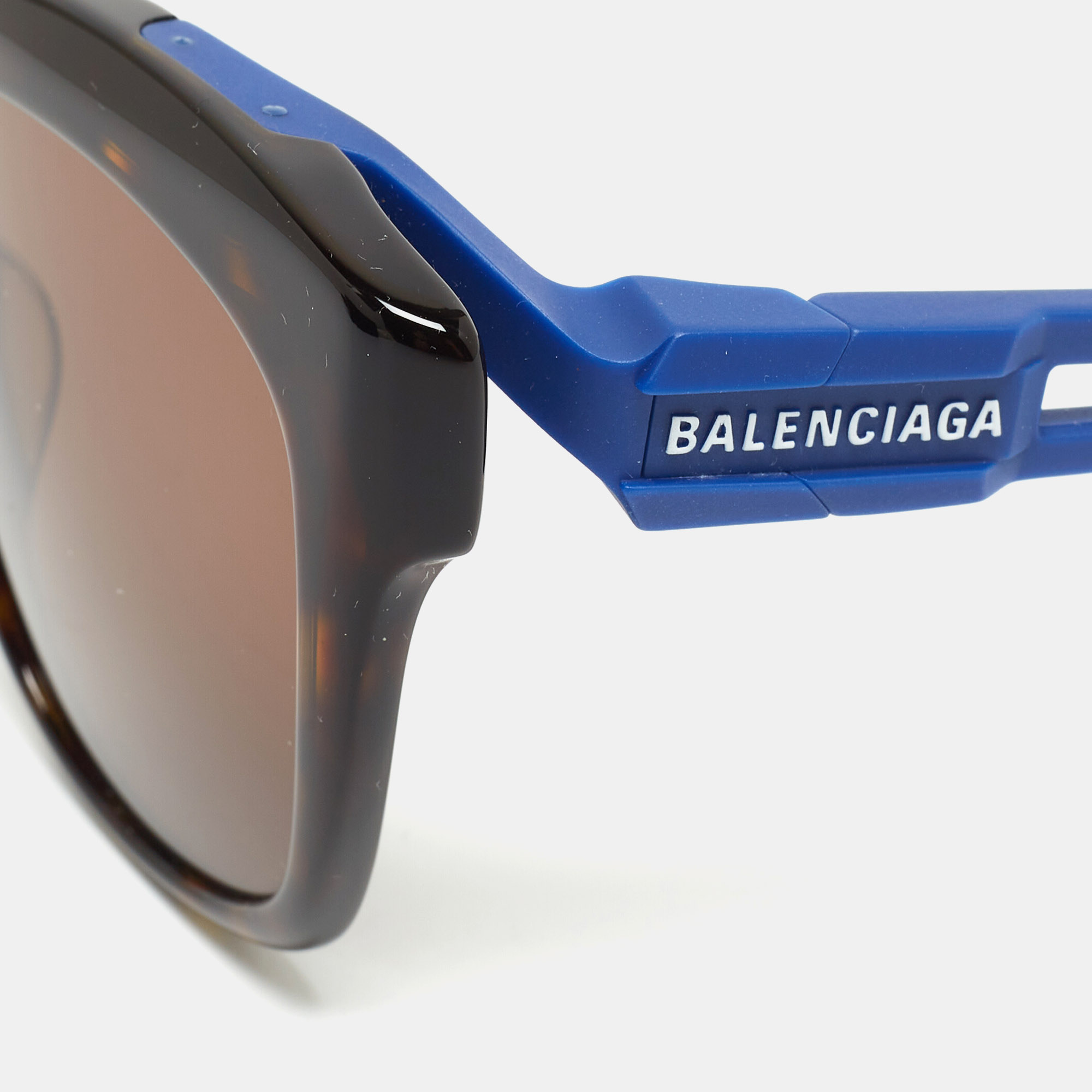 

Balenciaga Brown/Blue BB0025S Aviator Sunglasses