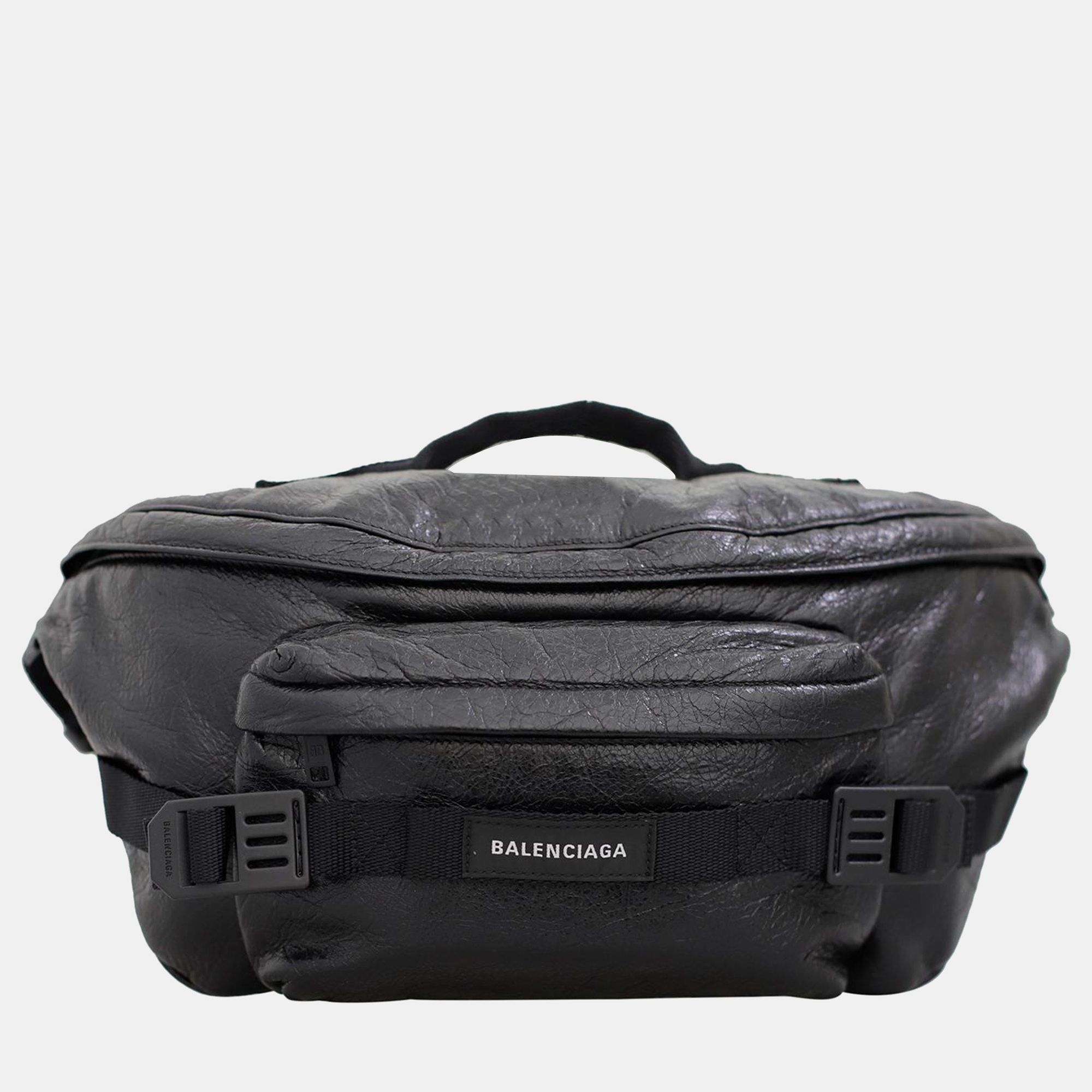 

Balenciaga Leather Army Large Beltpack, Black