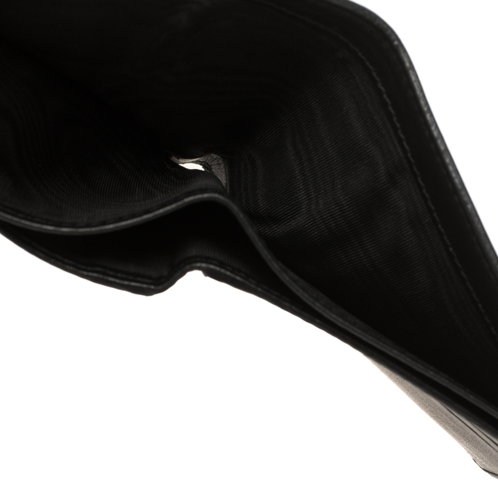 

Balenciaga Black Marble Print Leather Bifold Wallet
