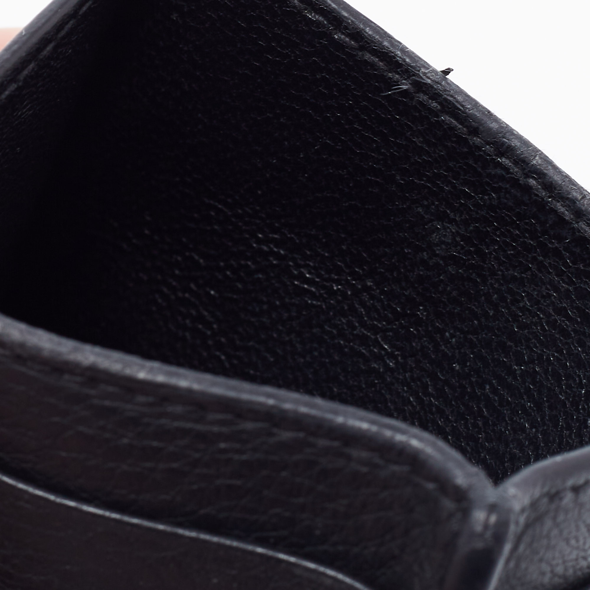 

Balenciaga Black Leather Logo Print Card Holder