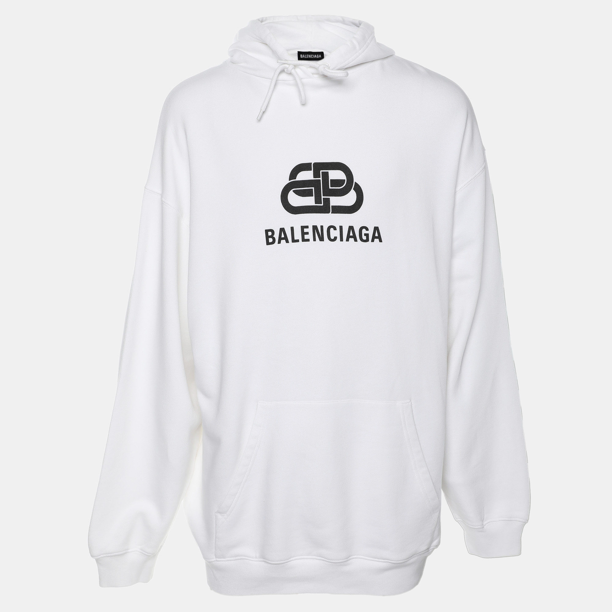 

Balenciaga White Cotton Knit Logo Hoodie S