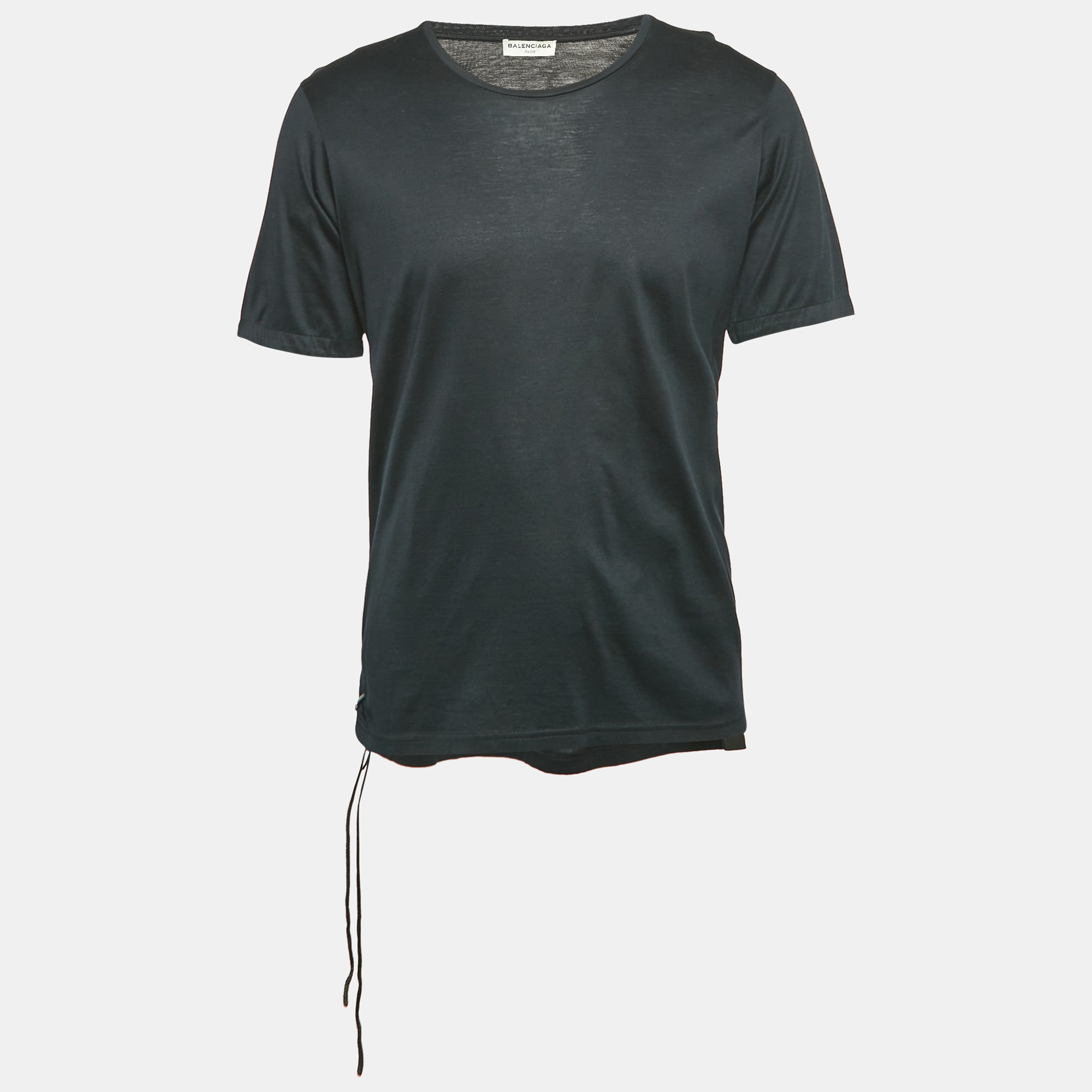 

Balenciaga Black Cotton Round Neck T-Shirt XL