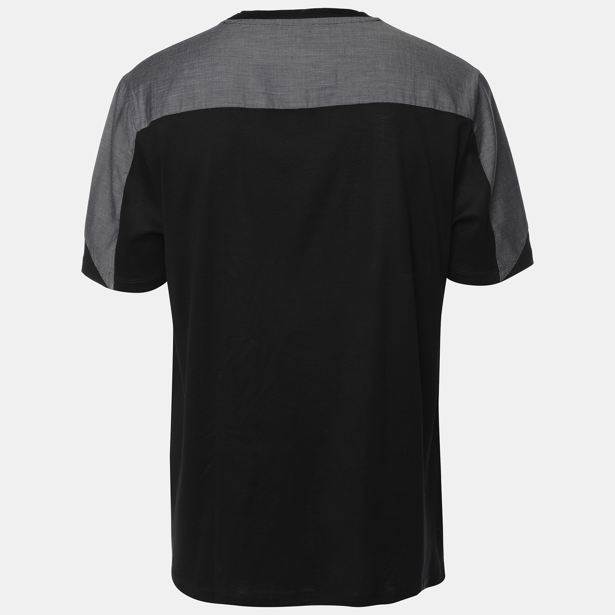 Balenciaga Black/Grey Cotton T-Shirt XL 