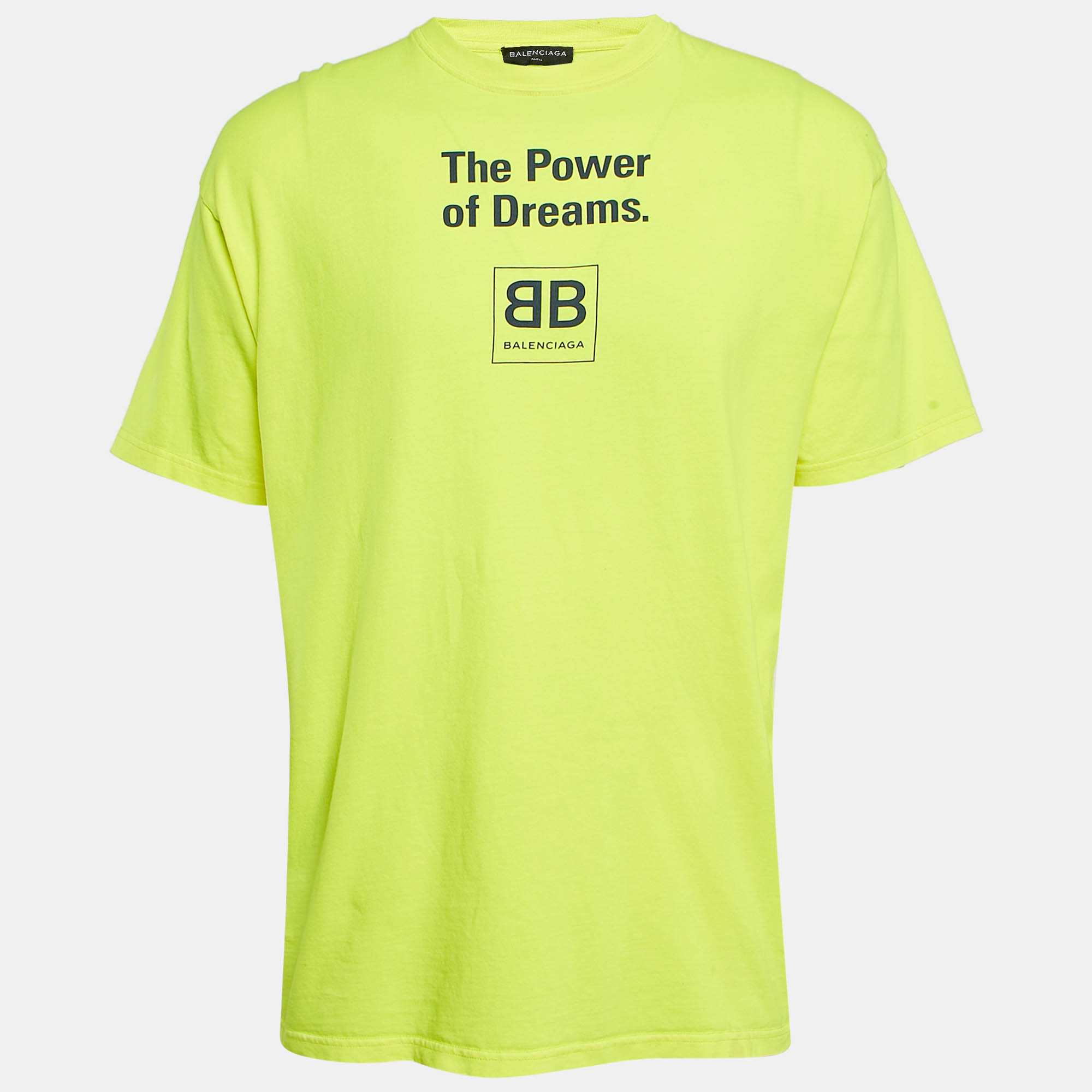 

Balenciaga Neon Yellow Jersey The Power Of Dreams T-Shirt S, Green