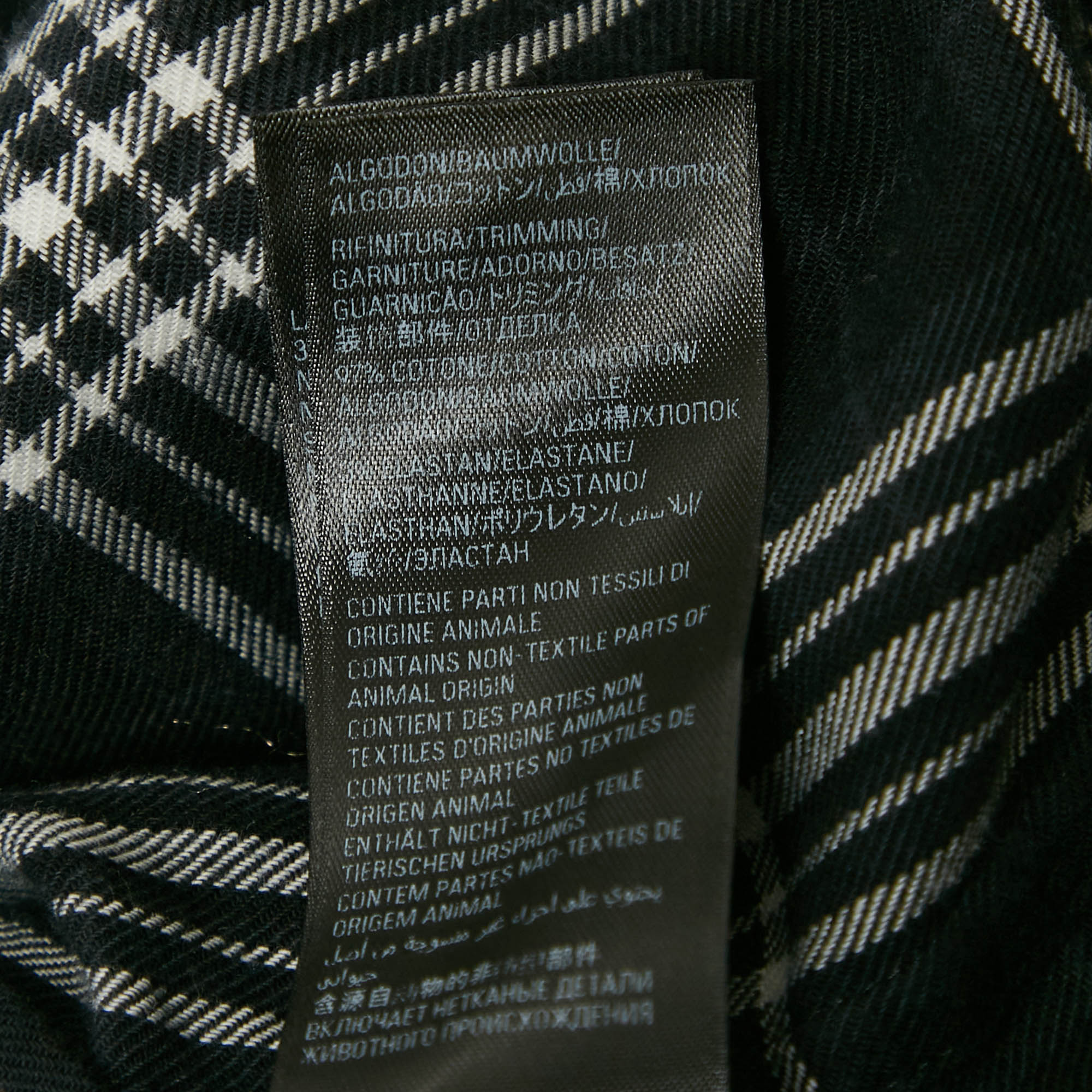 Balenciaga Black Checks Cotton Oversized Ttrompe L`œil Shirt M 