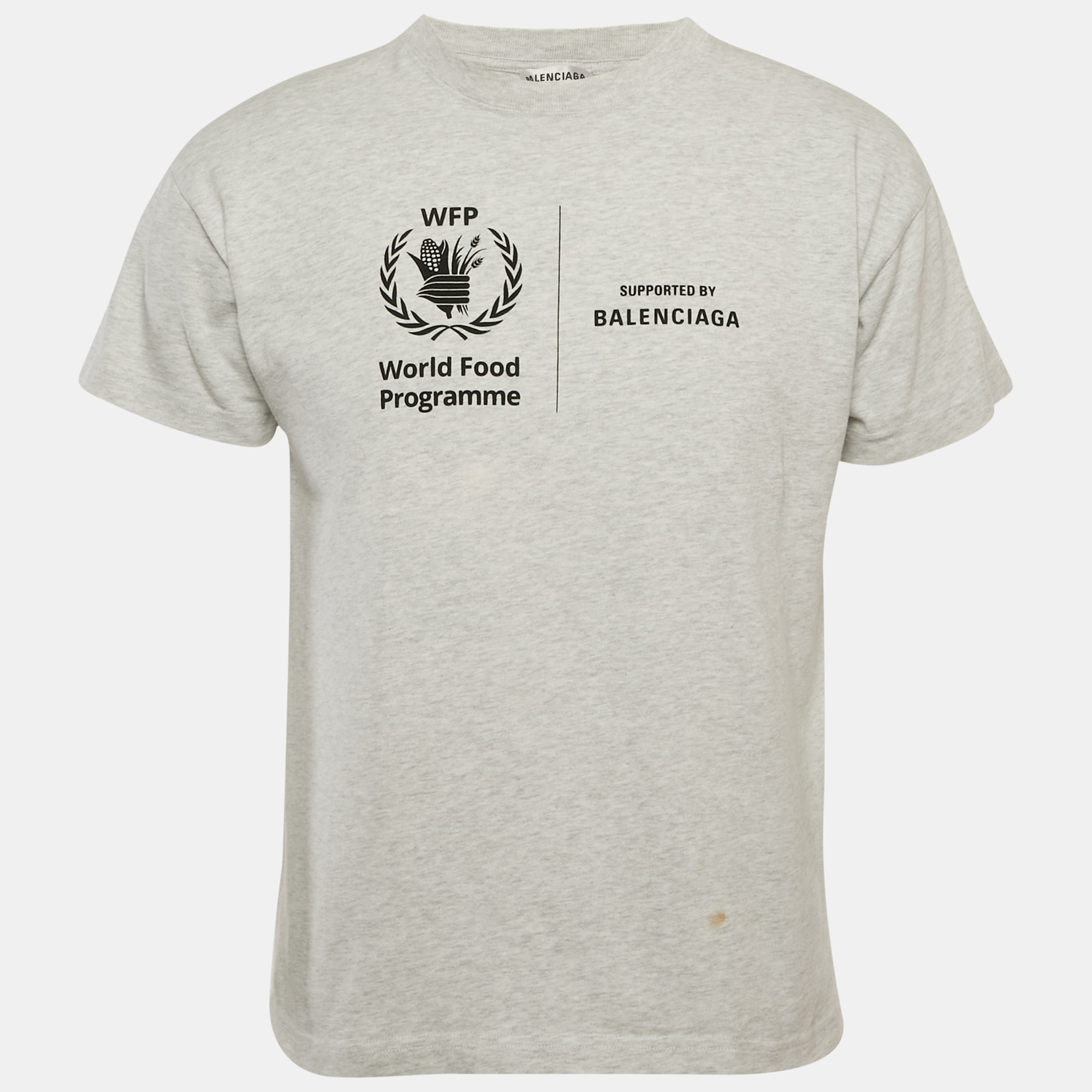 

Balenciaga Grey Melange WFP Print Jersey T-Shirt XS