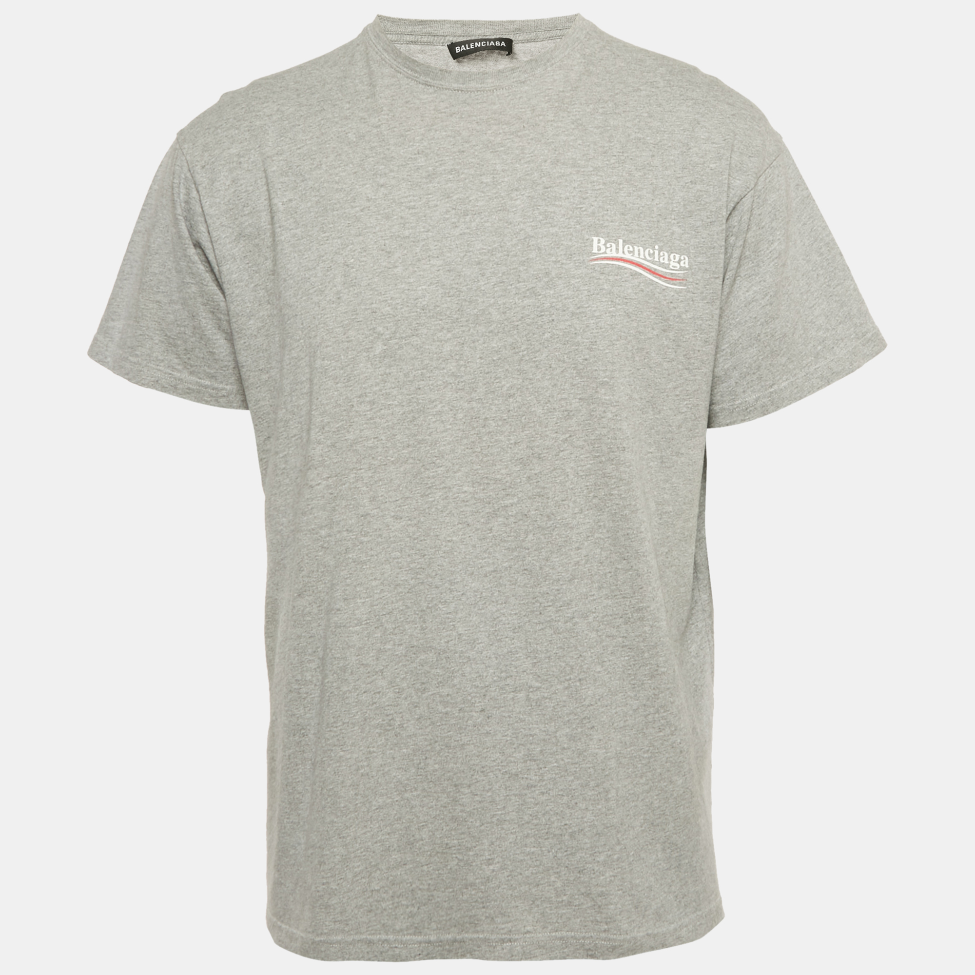 

Balenciaga Grey Political Campaign Print Jersey T-Shirt XS