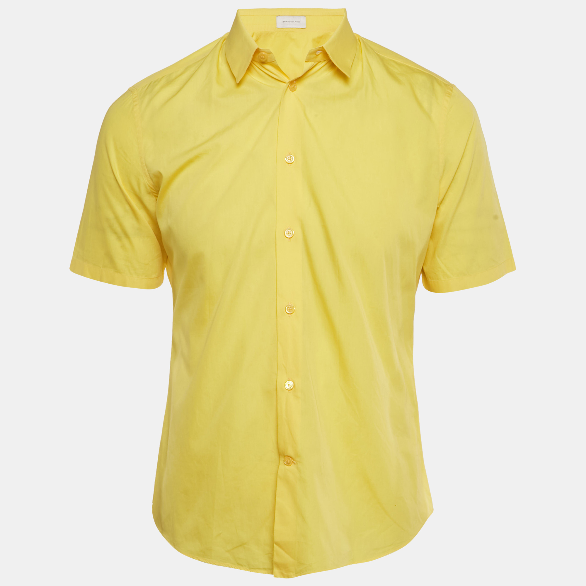

Balenciaga Yellow Cotton Short Sleeve Shirt M