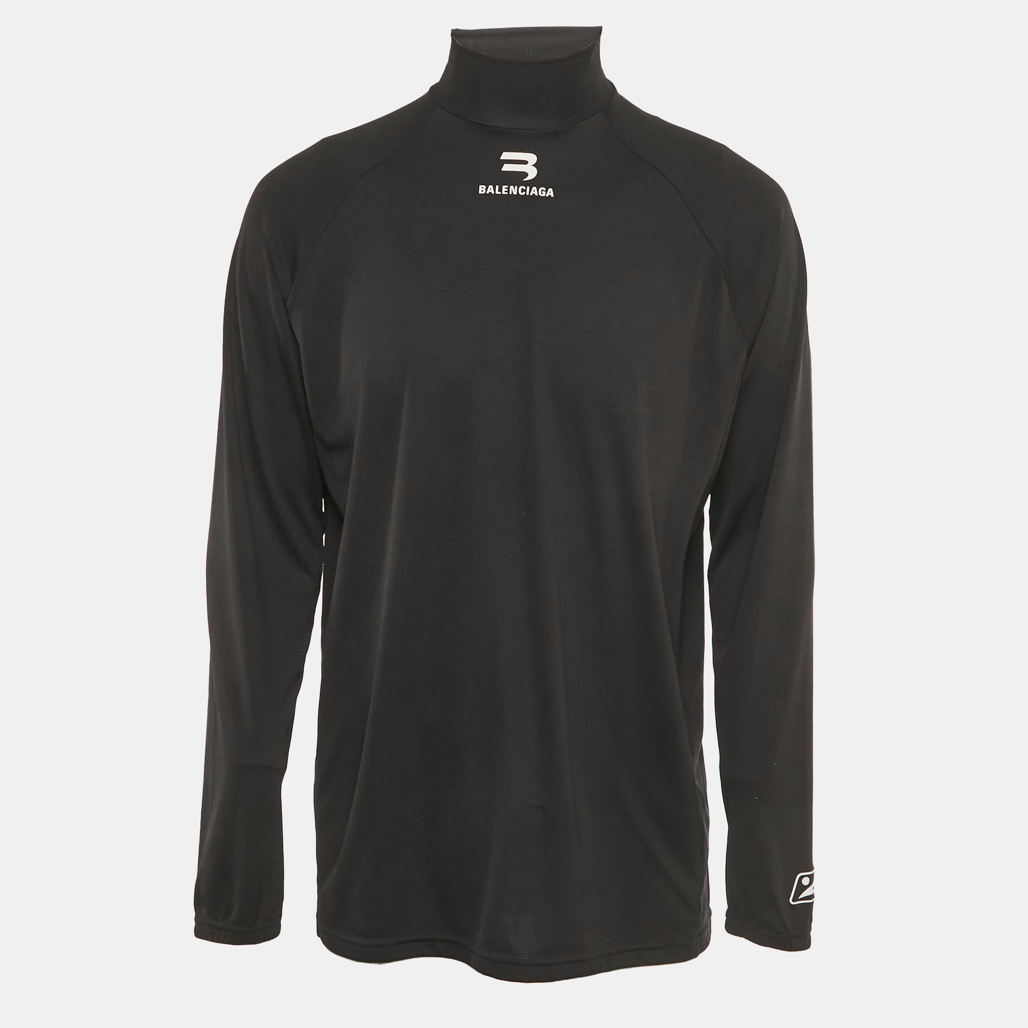 

Balenciaga Activewear Black Logo Print Jersey Long Sleeve T-Shirt M