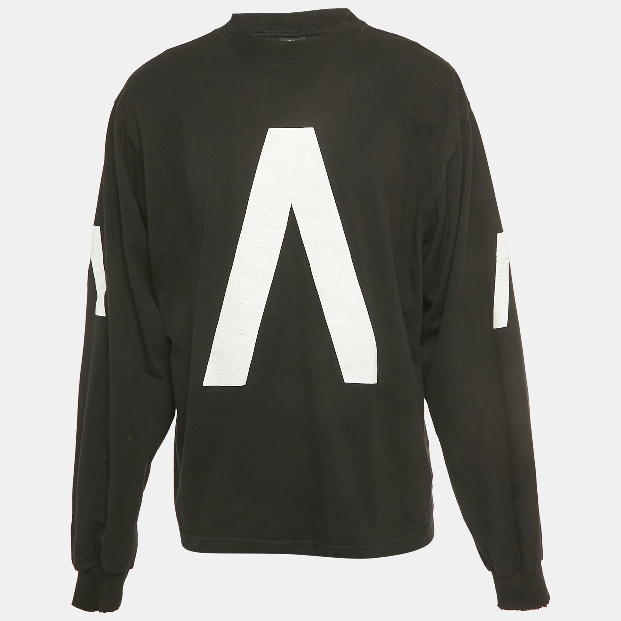 

Balenciaga Limited Edition Black 'Music Archive' Jersey Distressed T-Shirt M