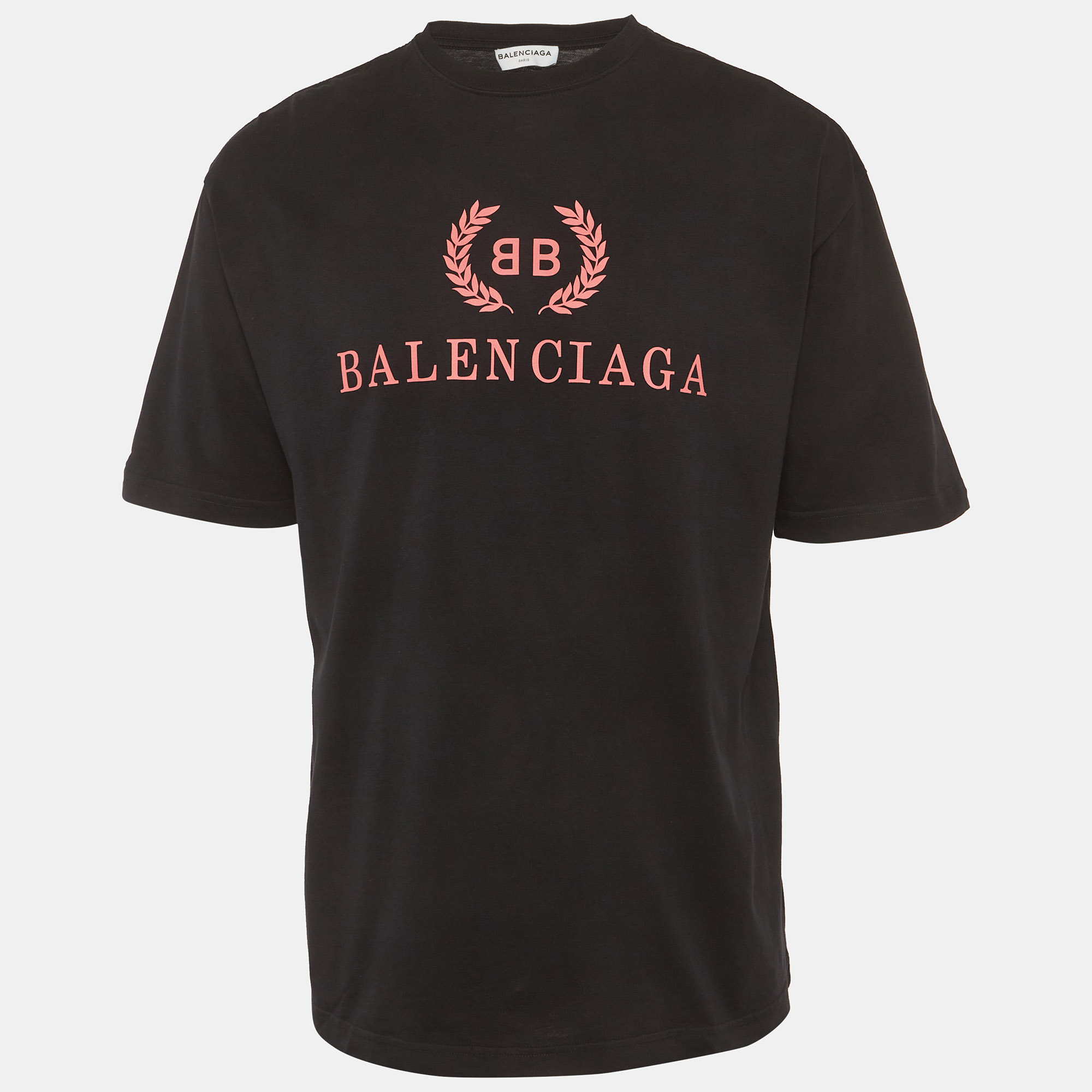 

Balenciaga Black Logo Print Jersey T-Shirt XS