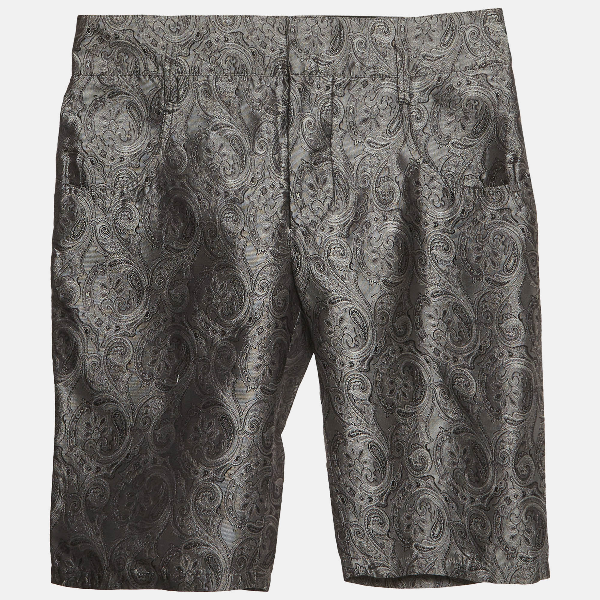 

Balenciaga Grey Paisley Print Jacquard Shorts S