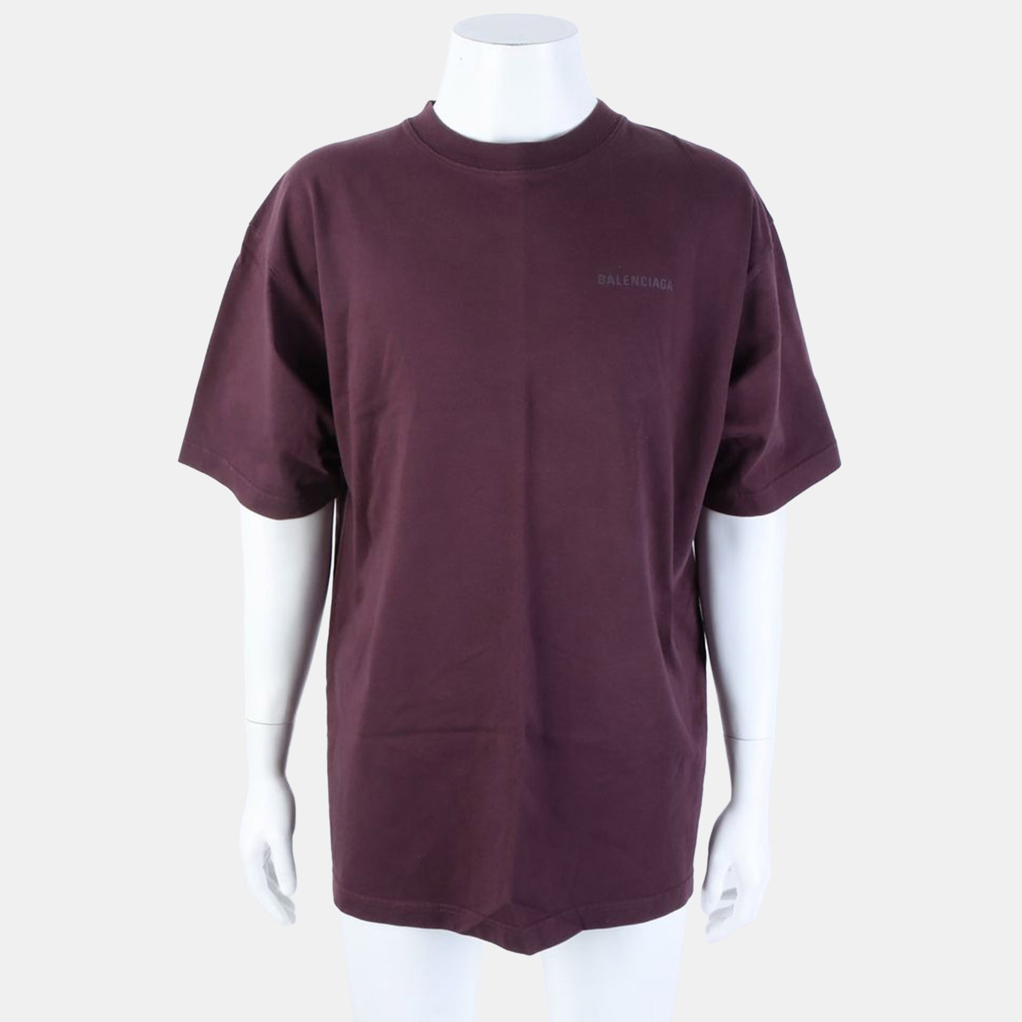 

Balenciaga cotton burgundy short sleeves