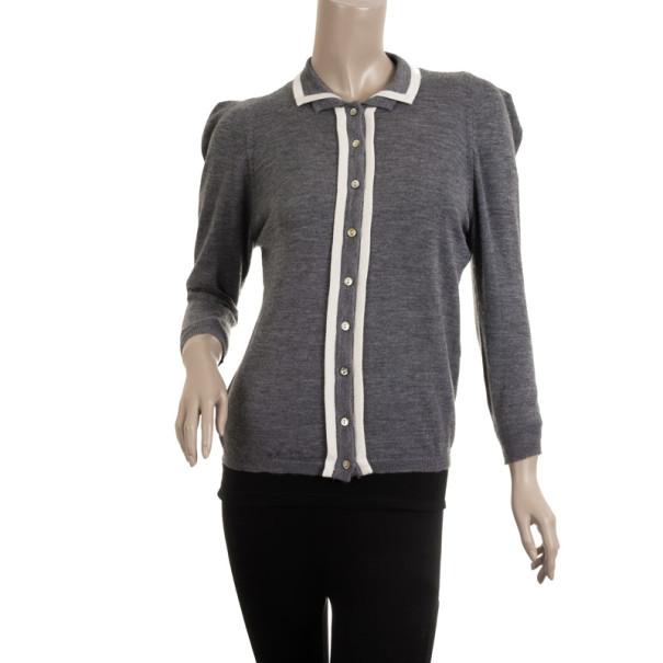 مملوكة مسبقًا Balenciaga Grey Cardigan