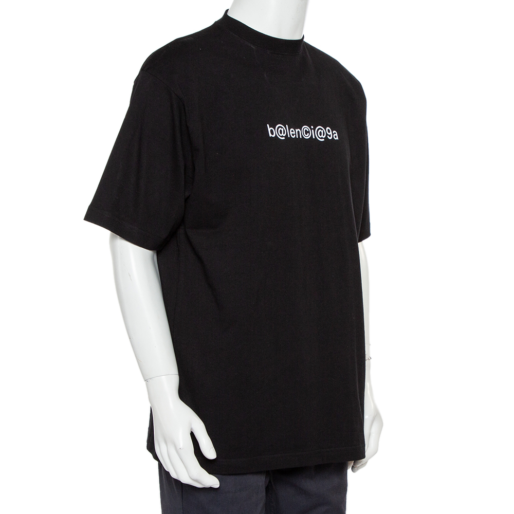 

Balenciaga Black Symbolic Logo Printed Oversized T-Shirt