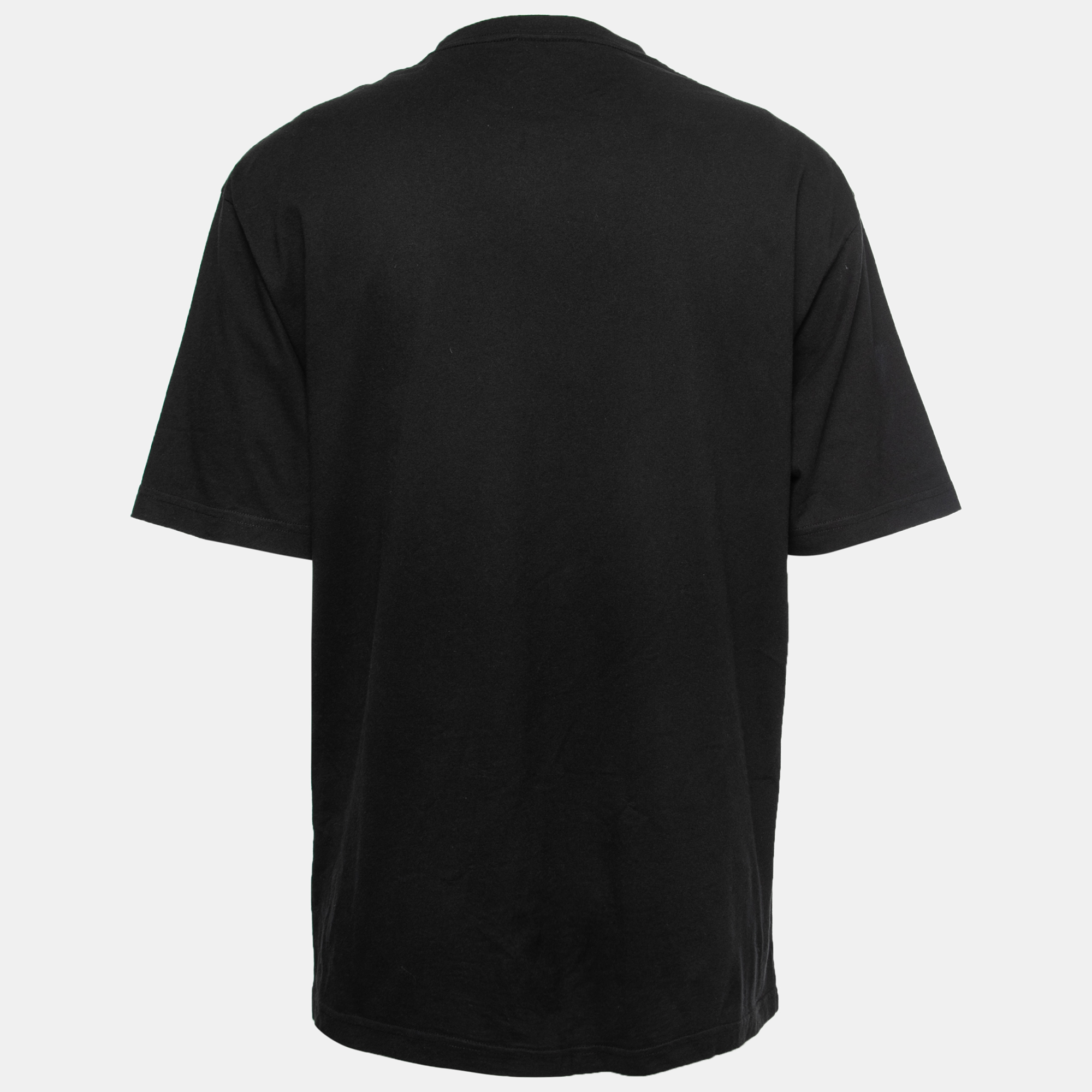 

Balenciaga Black Logo Print Cotton T-Shirt