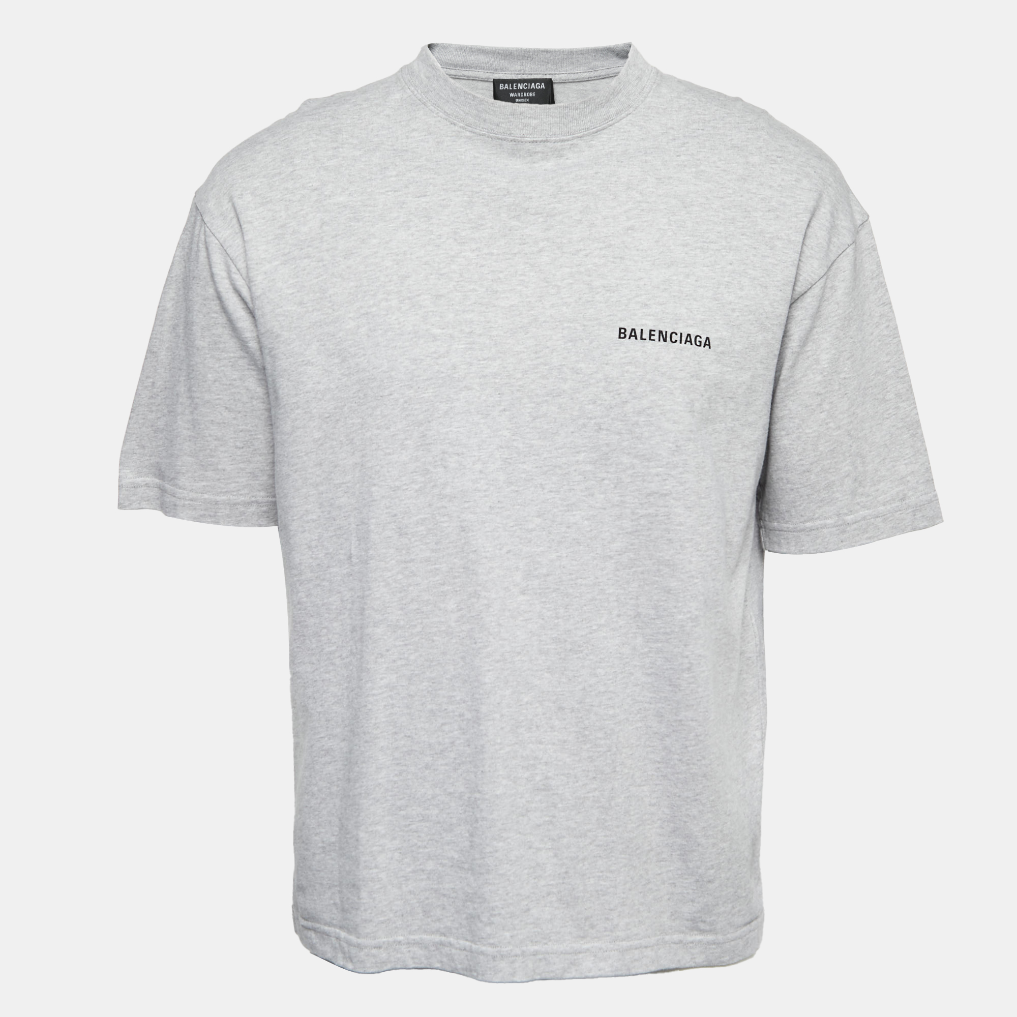 Tシャツ・カットソー BALENCIAGA Grey cotton oversize t-shirt (826344TSVP3 1300) Balenciaga Skater T Shirt Oversized - 1300 Heather Grey