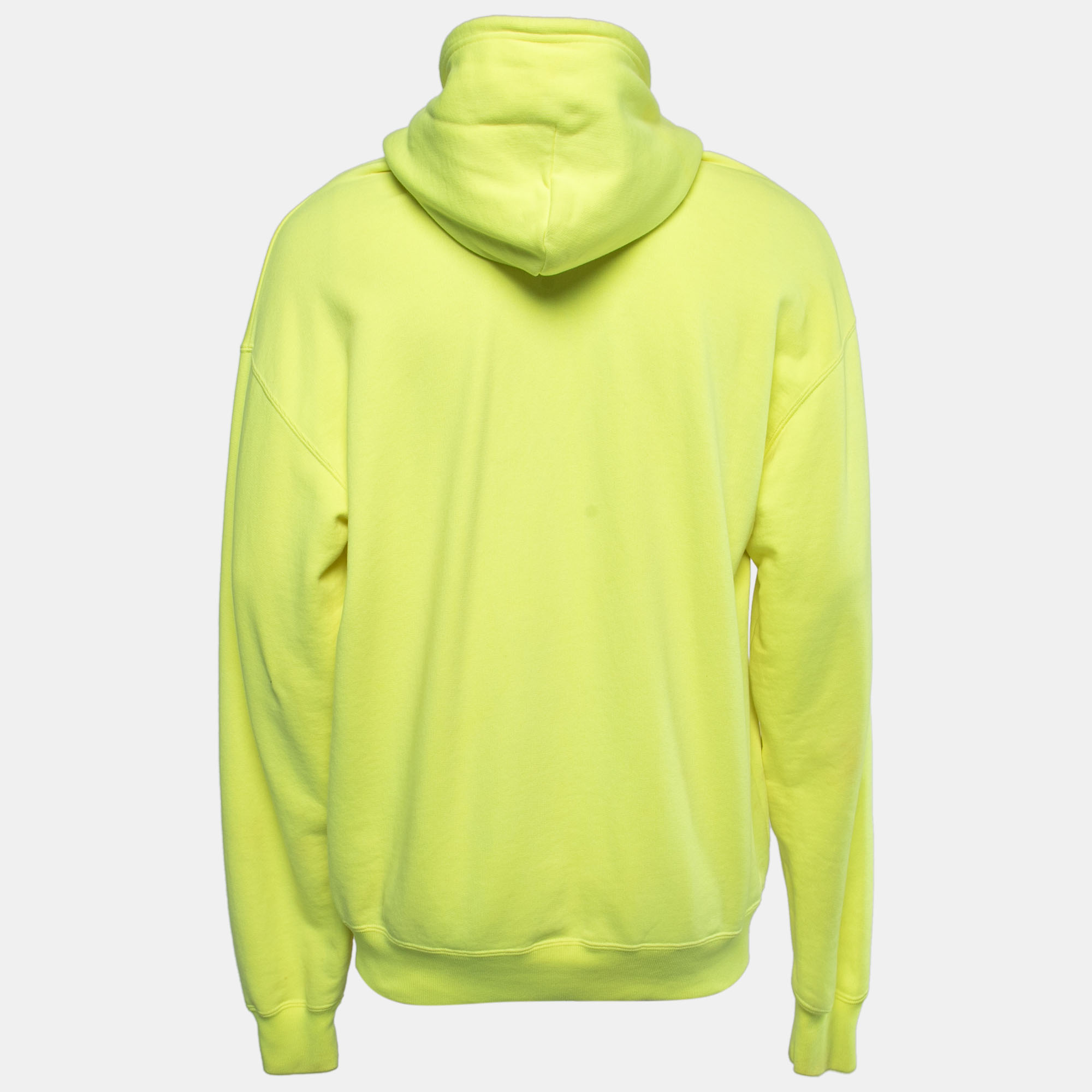 

Balenciaga Neon Yellow Cotton Knit Hoodie, Green